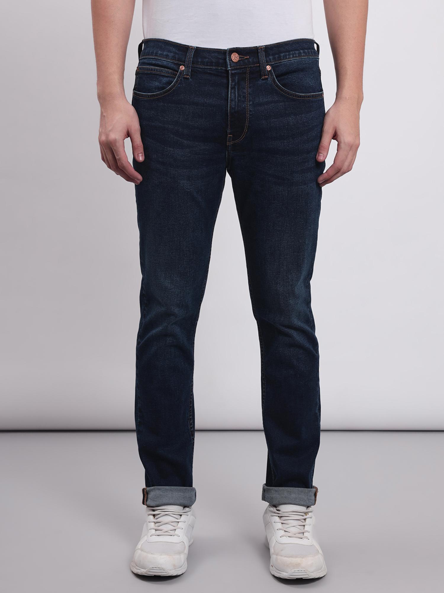 mens navy blue jeans