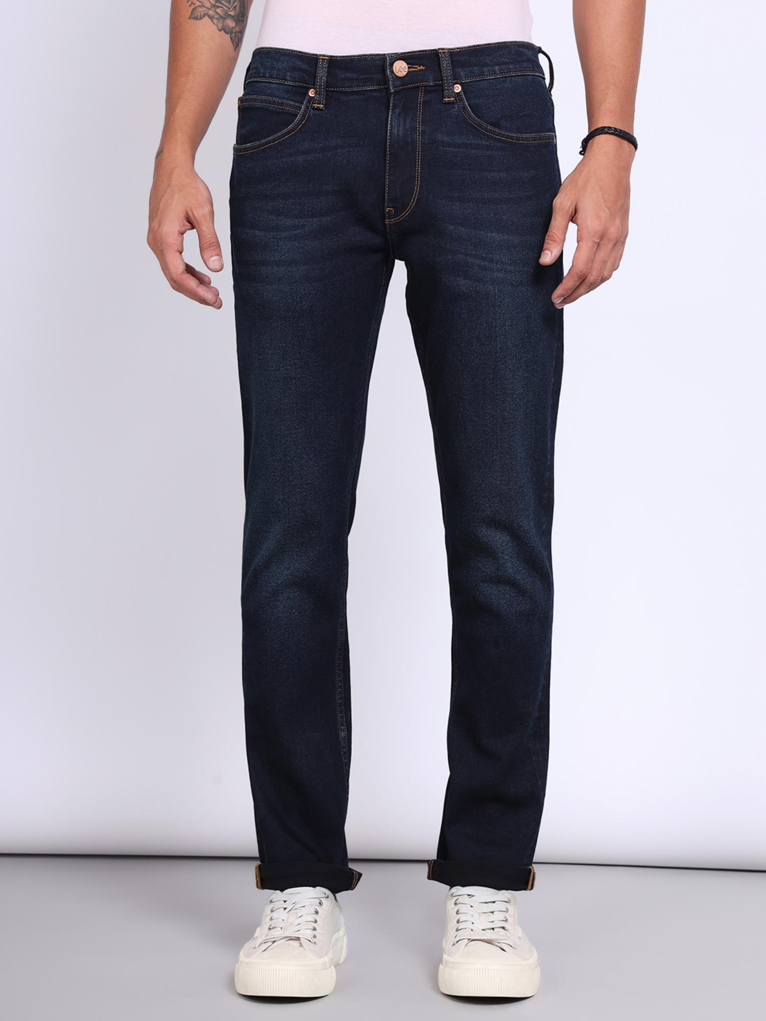 mens navy blue jeans