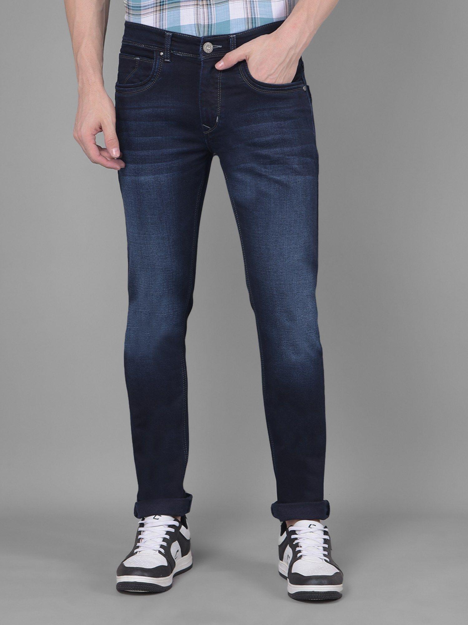 mens navy blue jeans