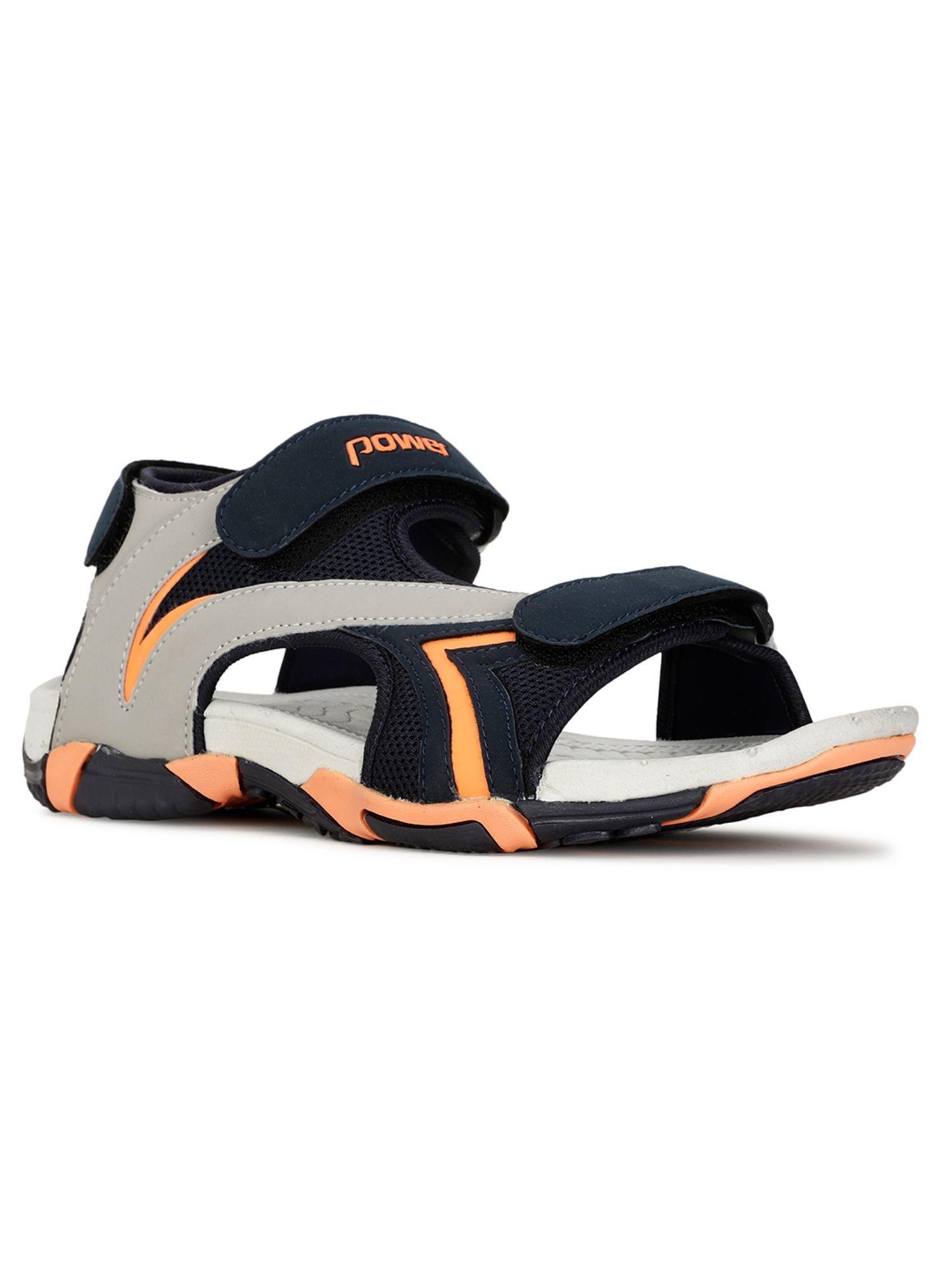mens navy blue velcro casual sandals