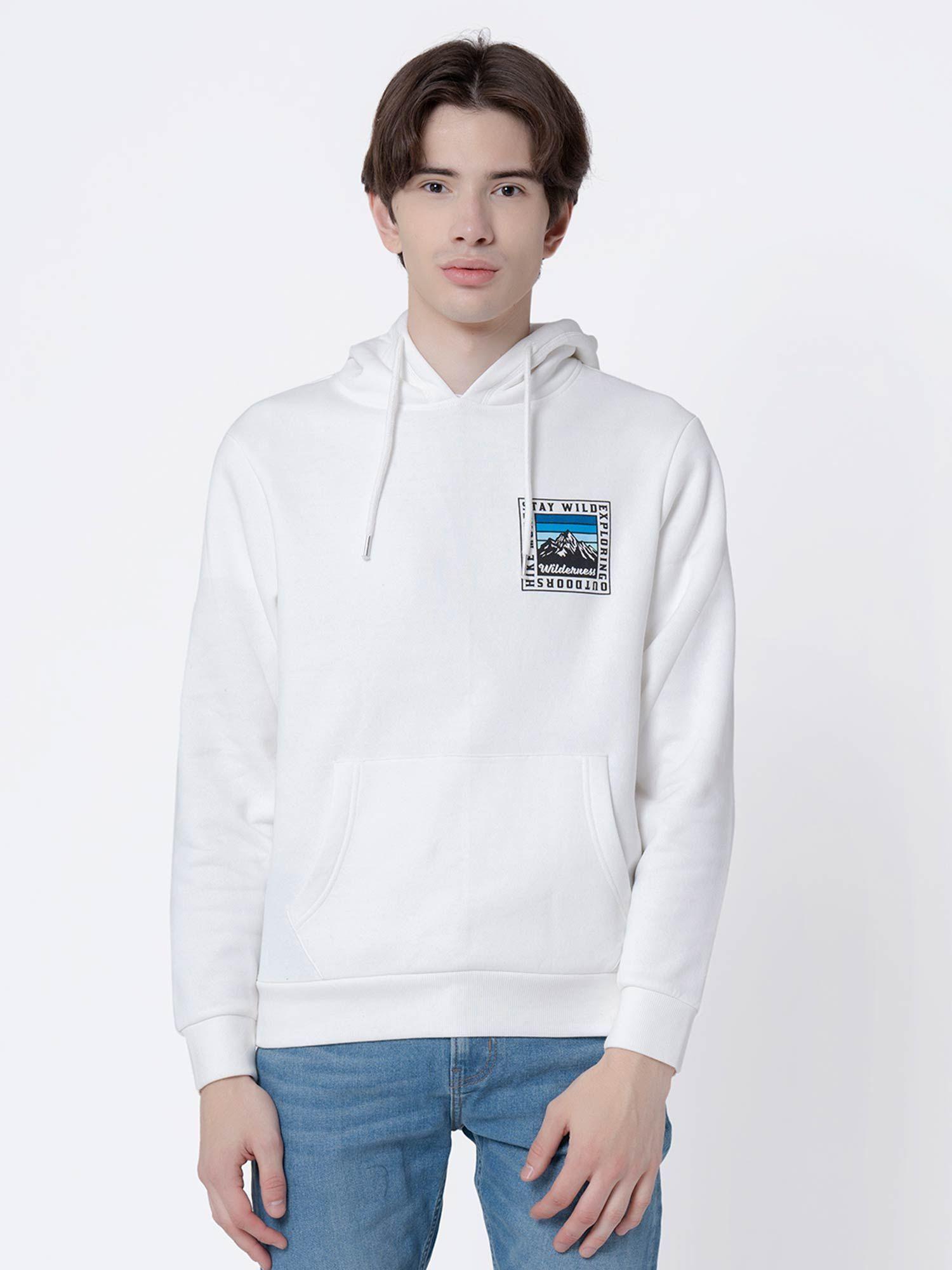 mens off white graphic print hoodie