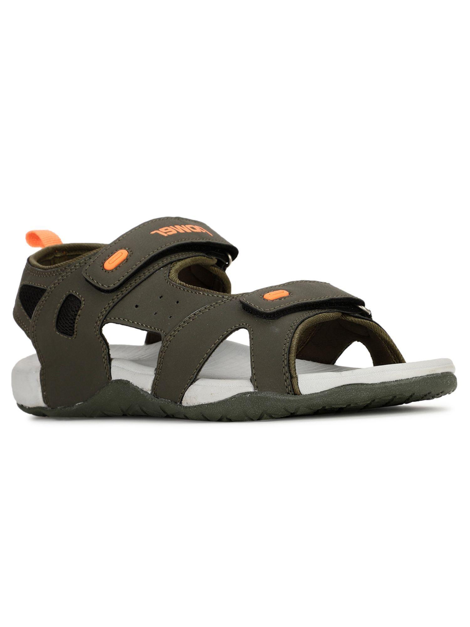 mens olive velcro casual sandals