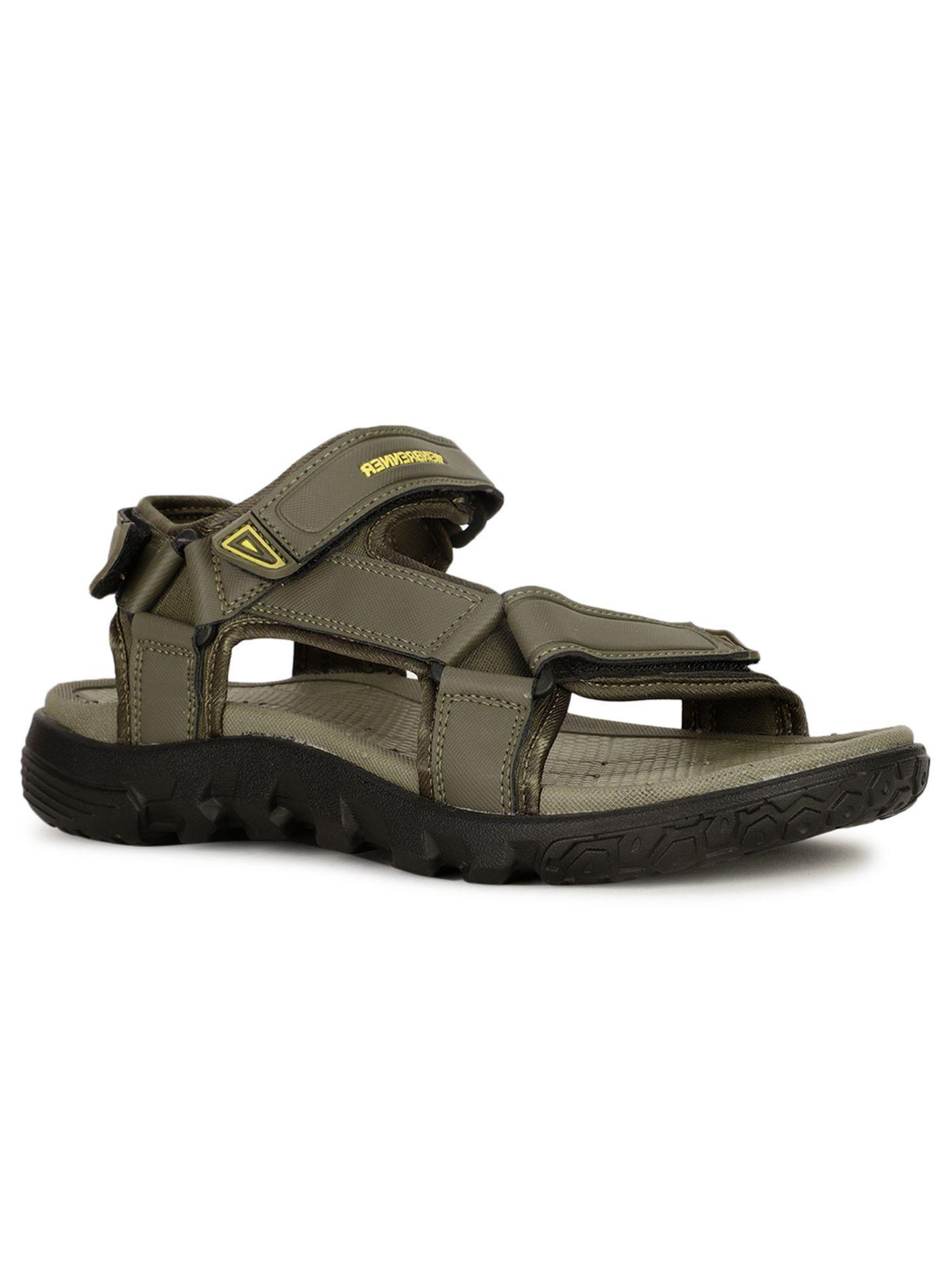 mens olive velcro casual sandals