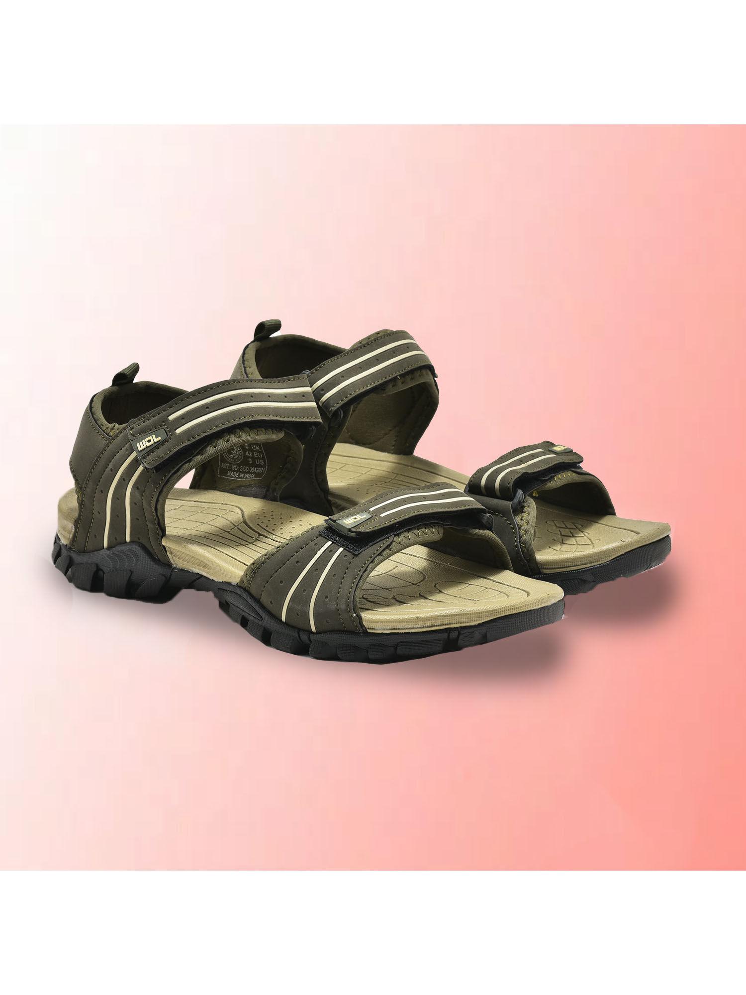 mens olive velcro sports sandals