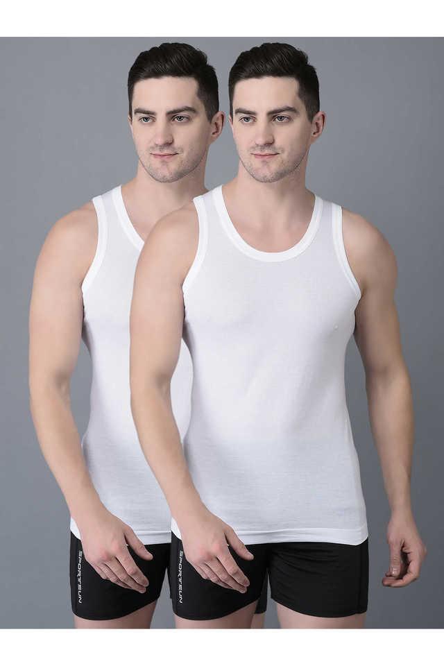 mens pack of 2 premium cotton vest