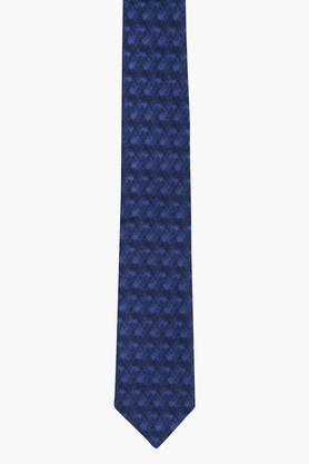 mens printed formal tie - dark blue