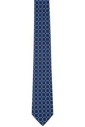 mens printed formal tie - dark blue