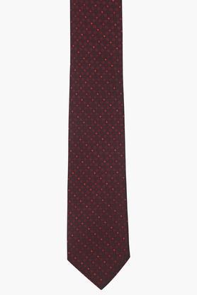 mens printed formal tie - maroon