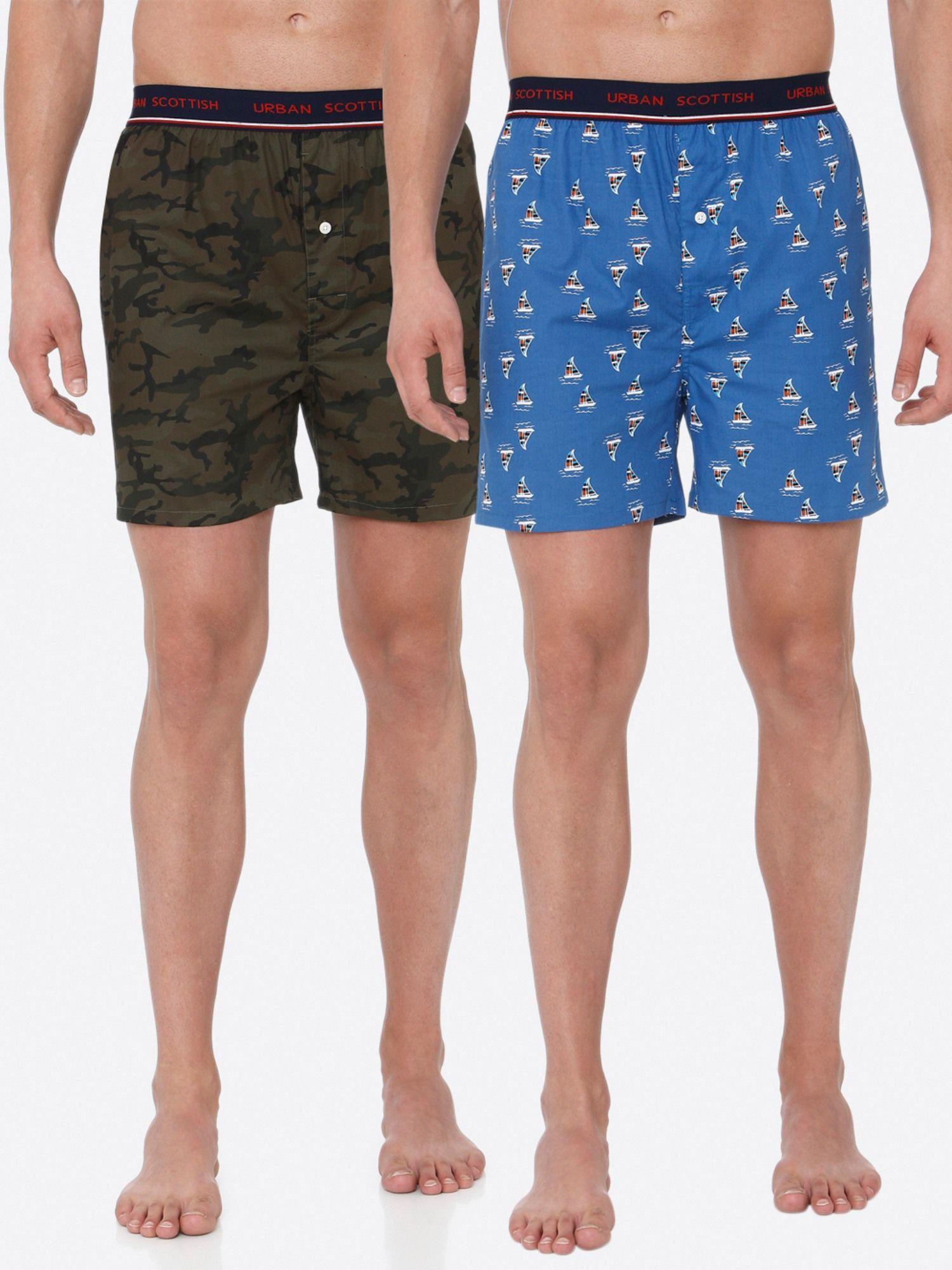 mens printed pure cotton boxer