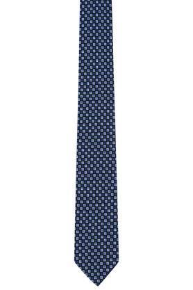 mens printed tie - dark blue