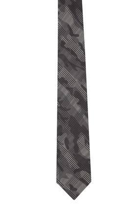mens printed tie - dark grey