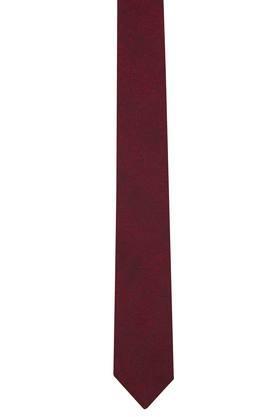 mens printed tie - maroon
