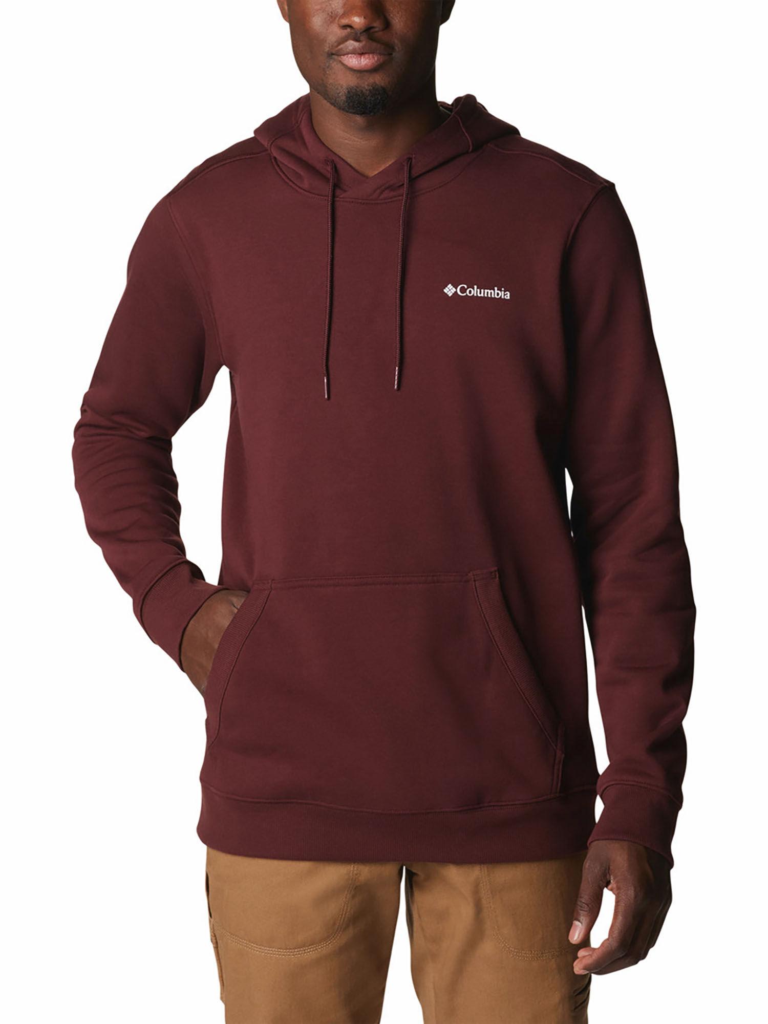 mens purple blended fabric full sleeve csc basic logo hoodie sweatshirt