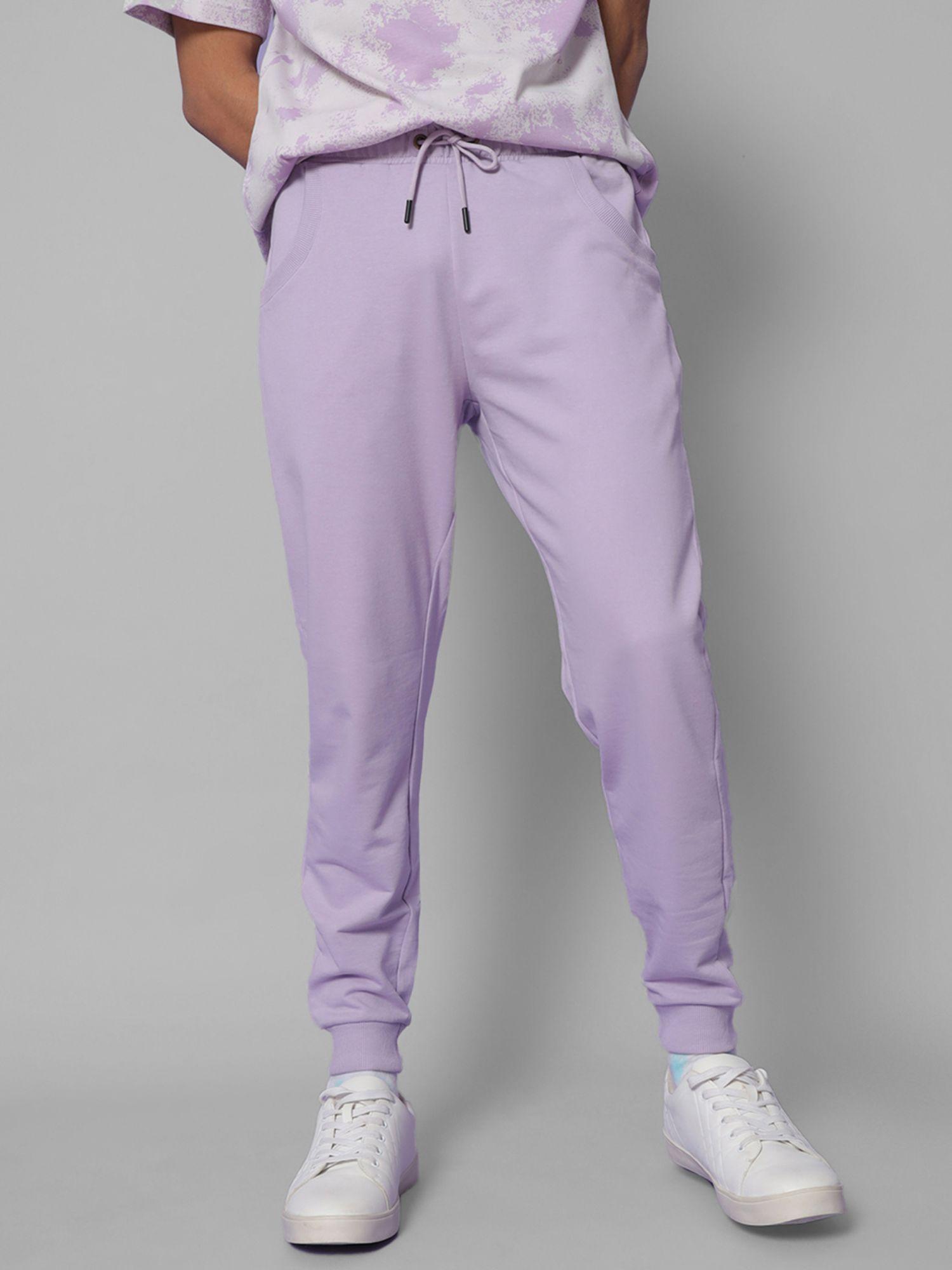 mens purple feel good joggers