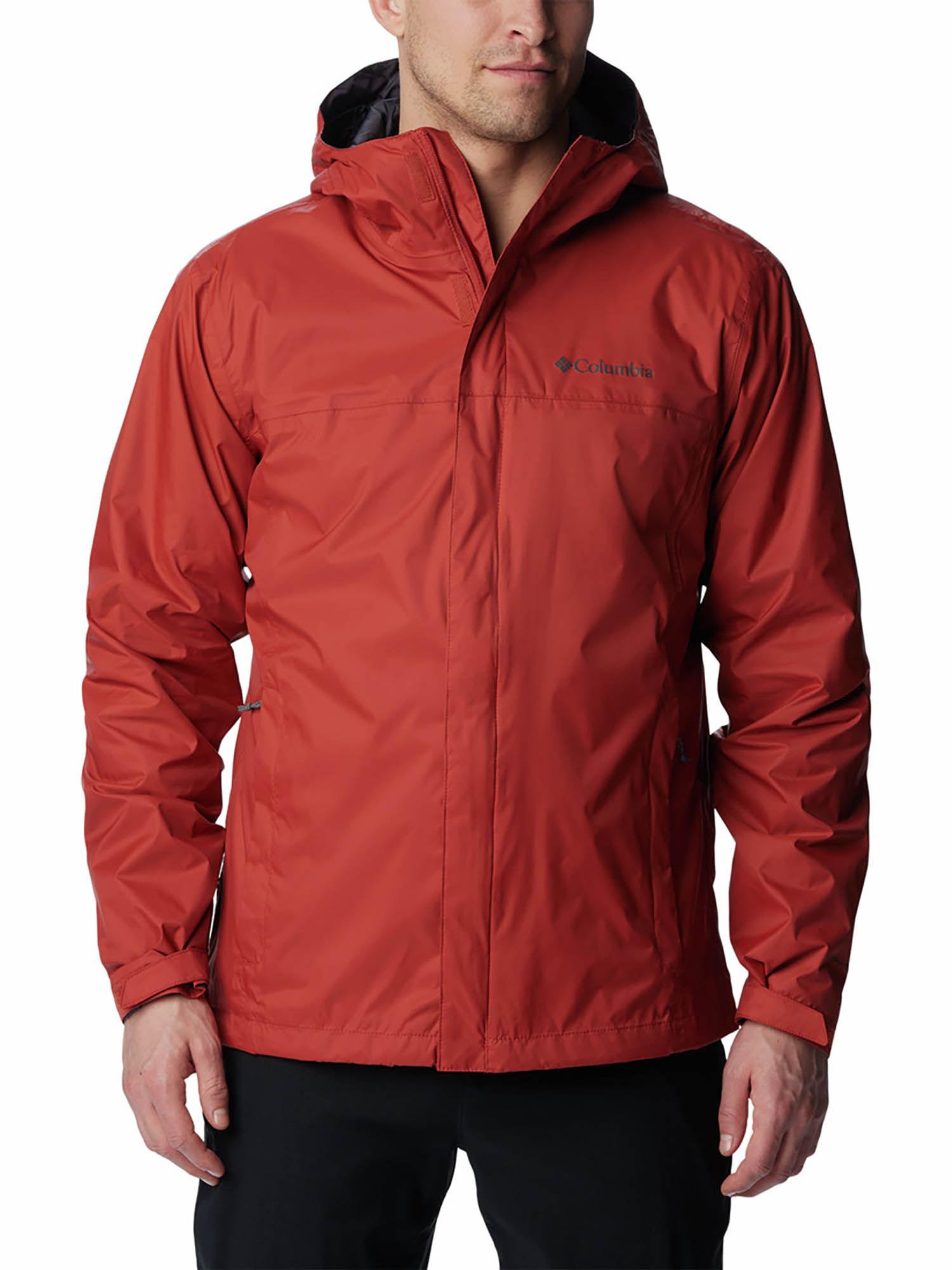 mens red watertight ii full sleeve trekking hiking rain jacket