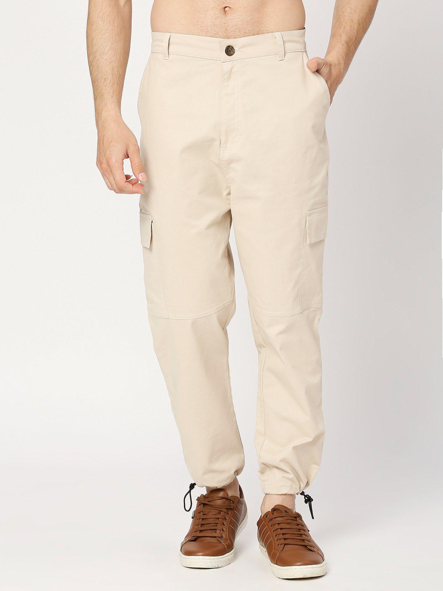 mens regular fit cargo pant with bottom adjuster