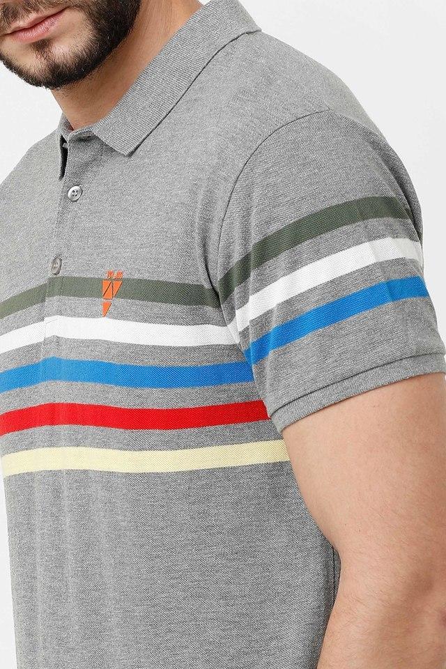 mens regular fit stripes t-shirt