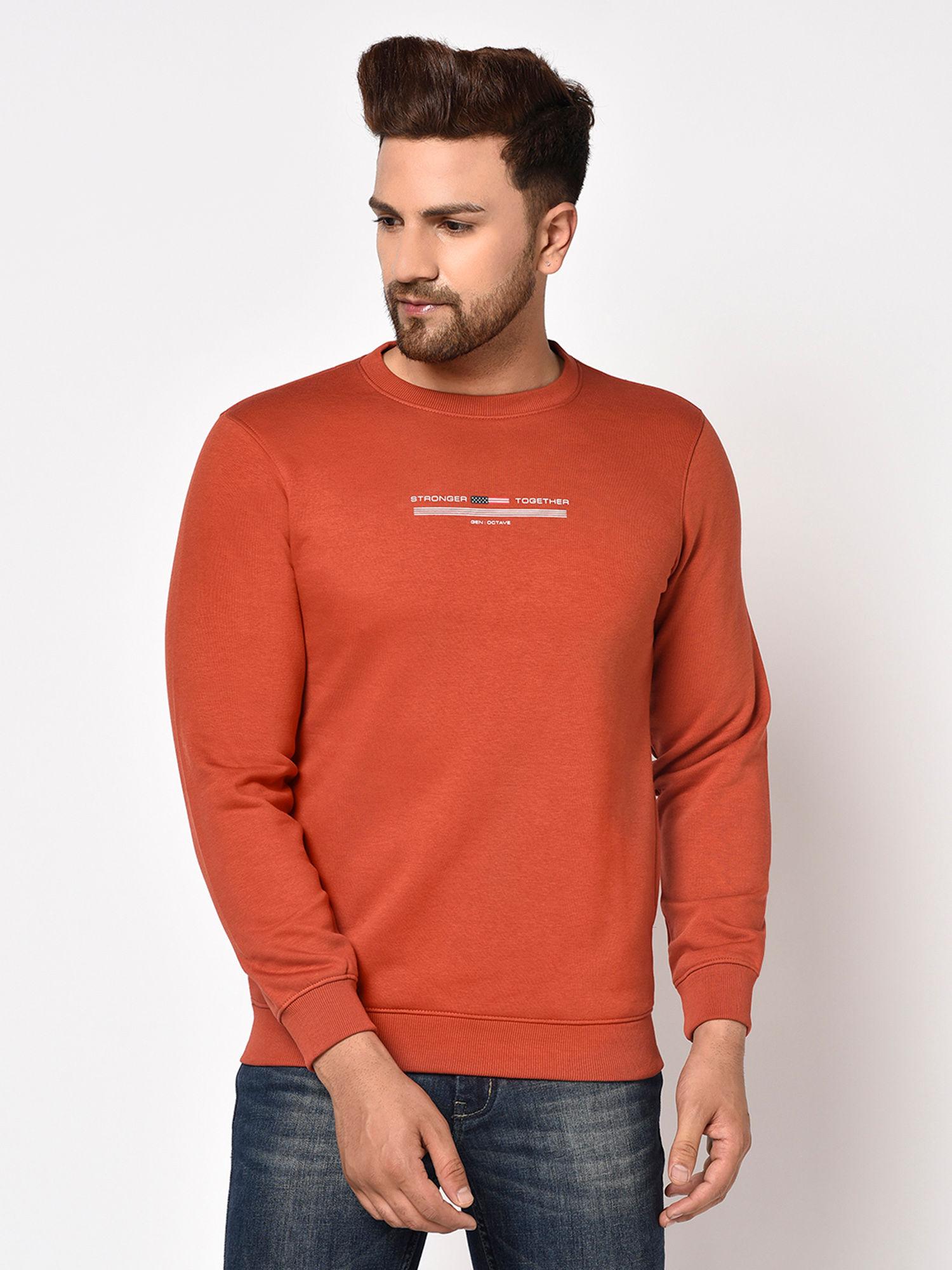 mens rust sweatshirt