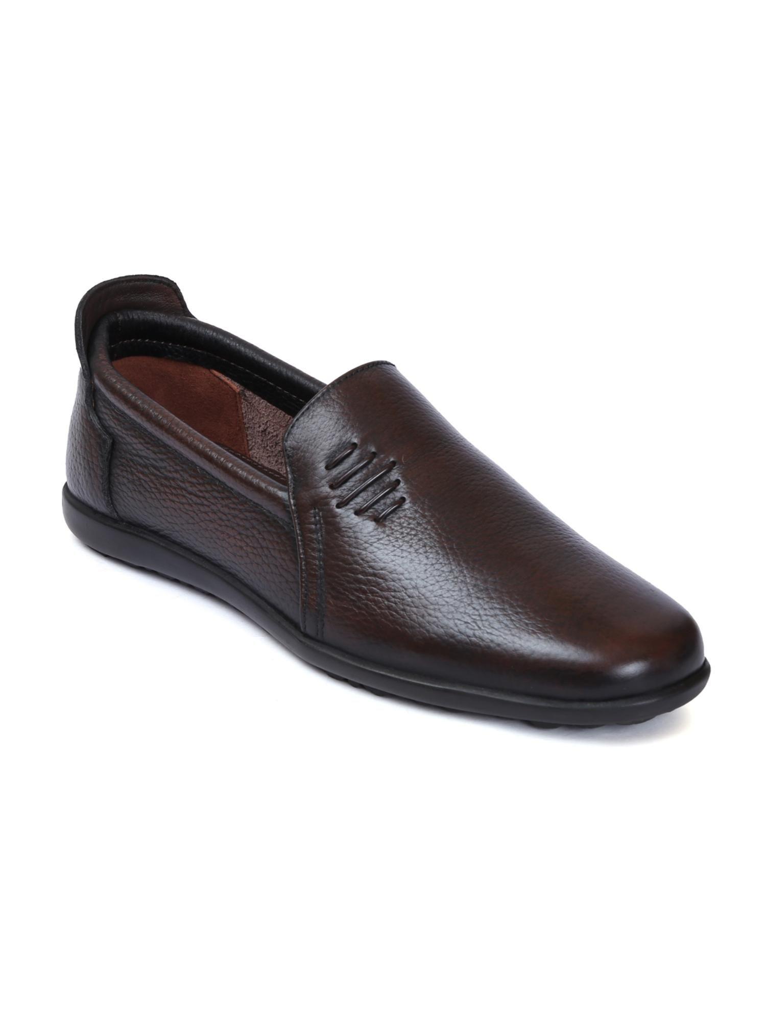 mens slip on loafers and moccasins - brown