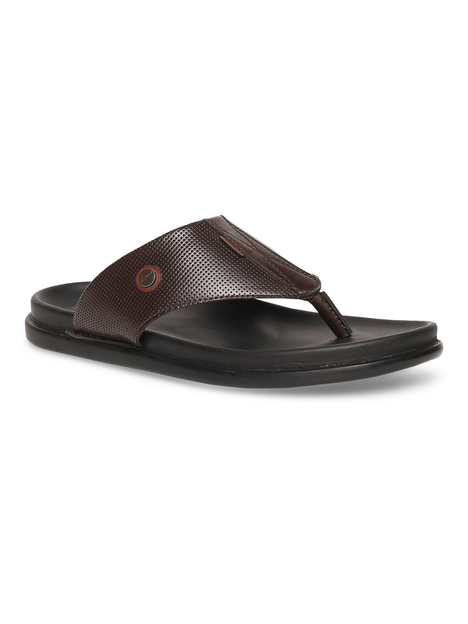 mens soleveda plat synthetic brown casual chappal