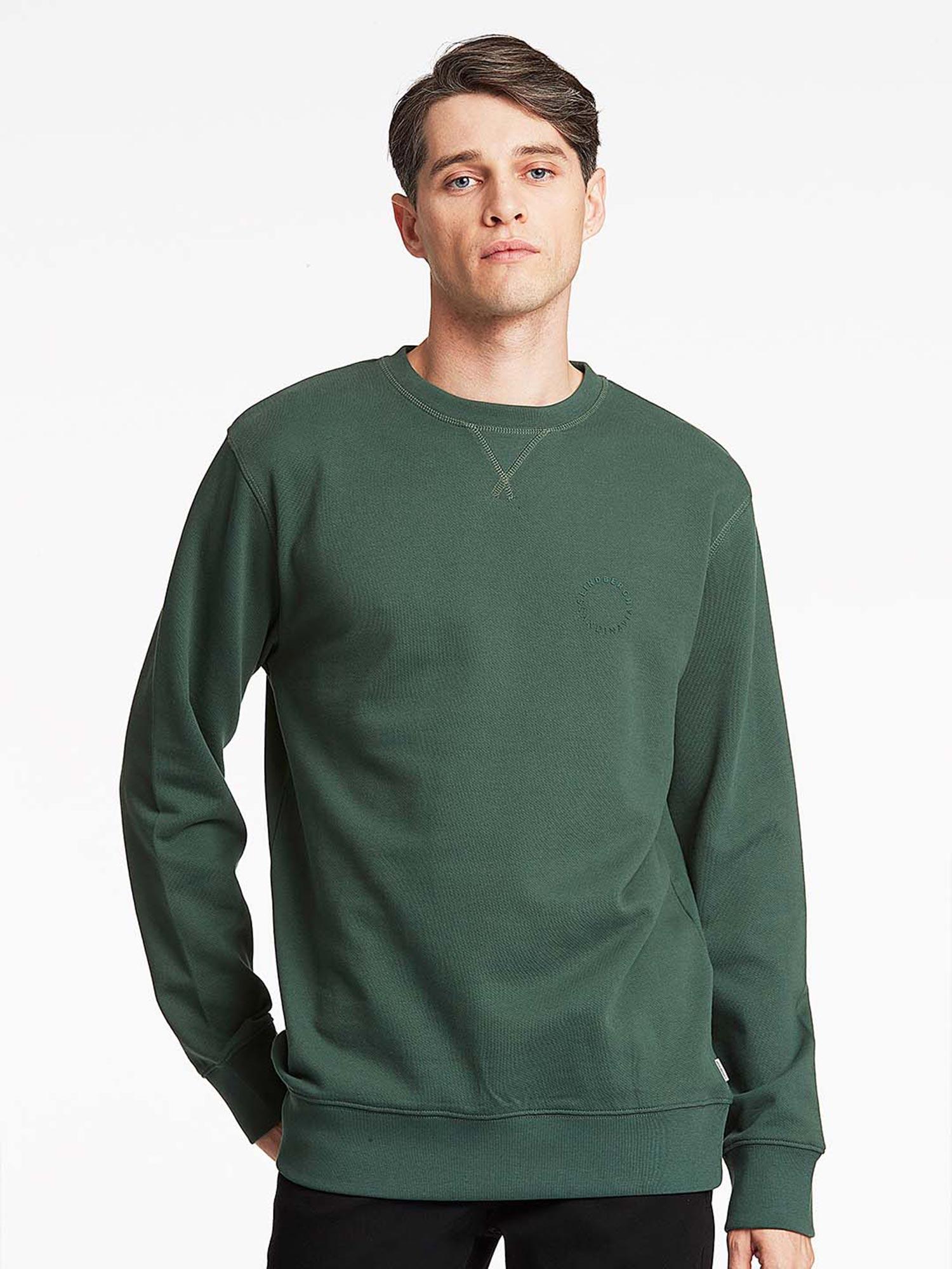 mens solid melange relaxed fit sweat shirt