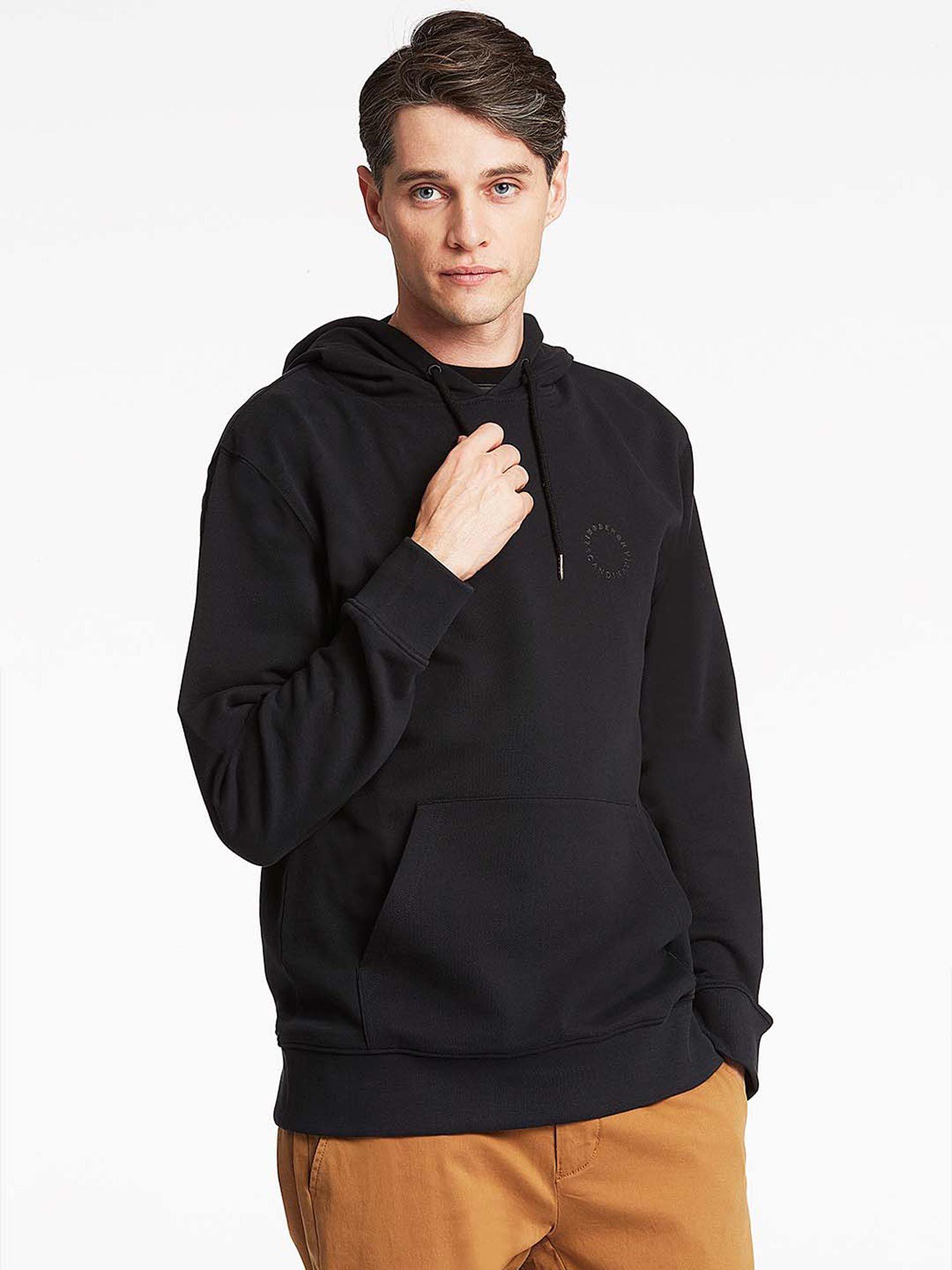 mens solid melange relaxed fit sweat shirt