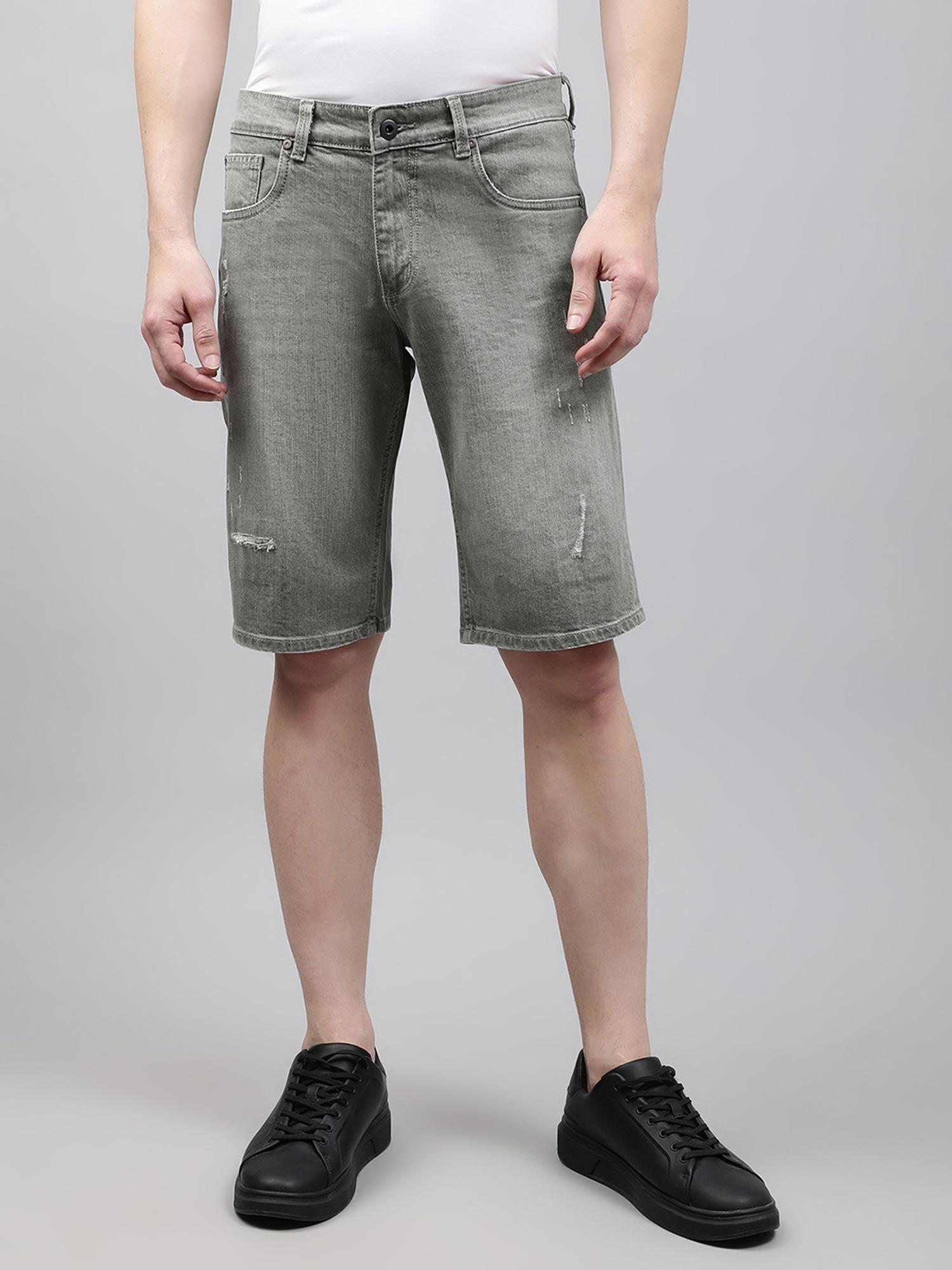 mens solid regular shorts