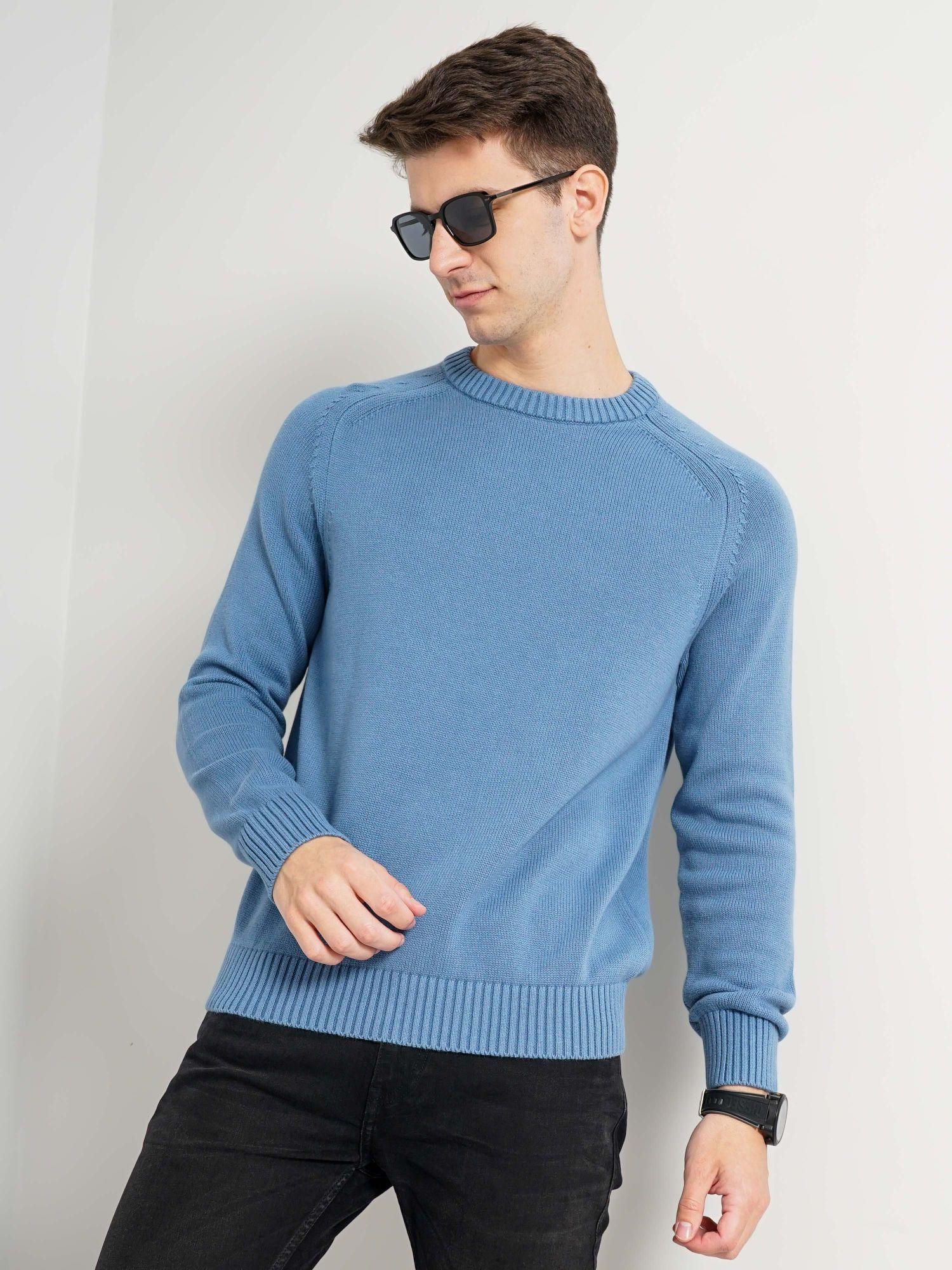 mens solid sweater
