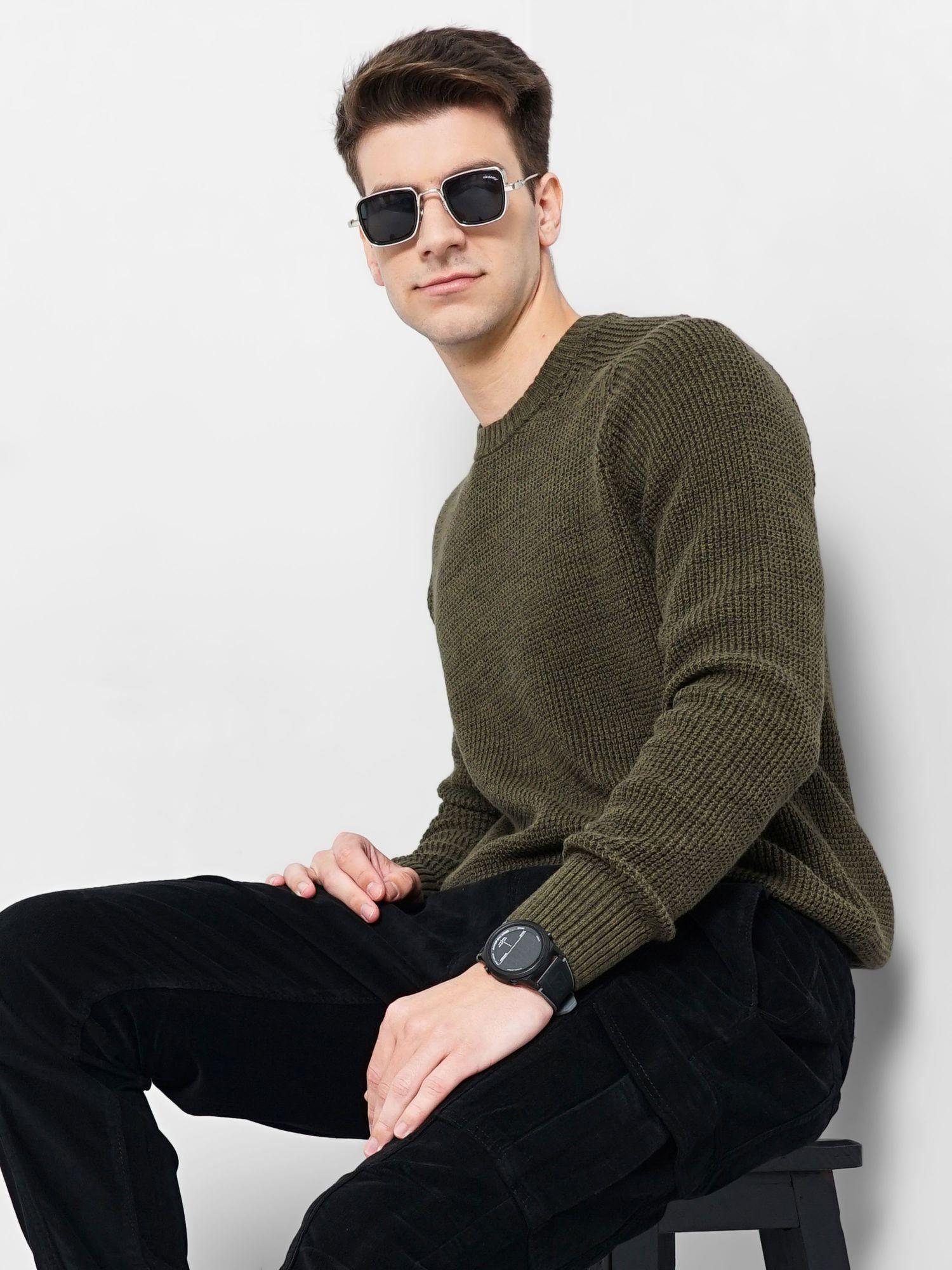 mens solid sweater