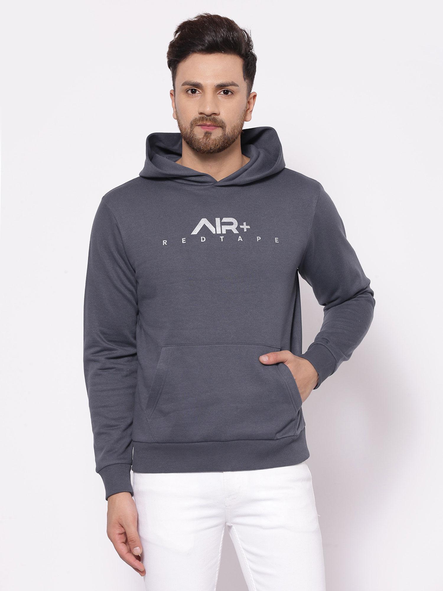 mens space grey hoodies