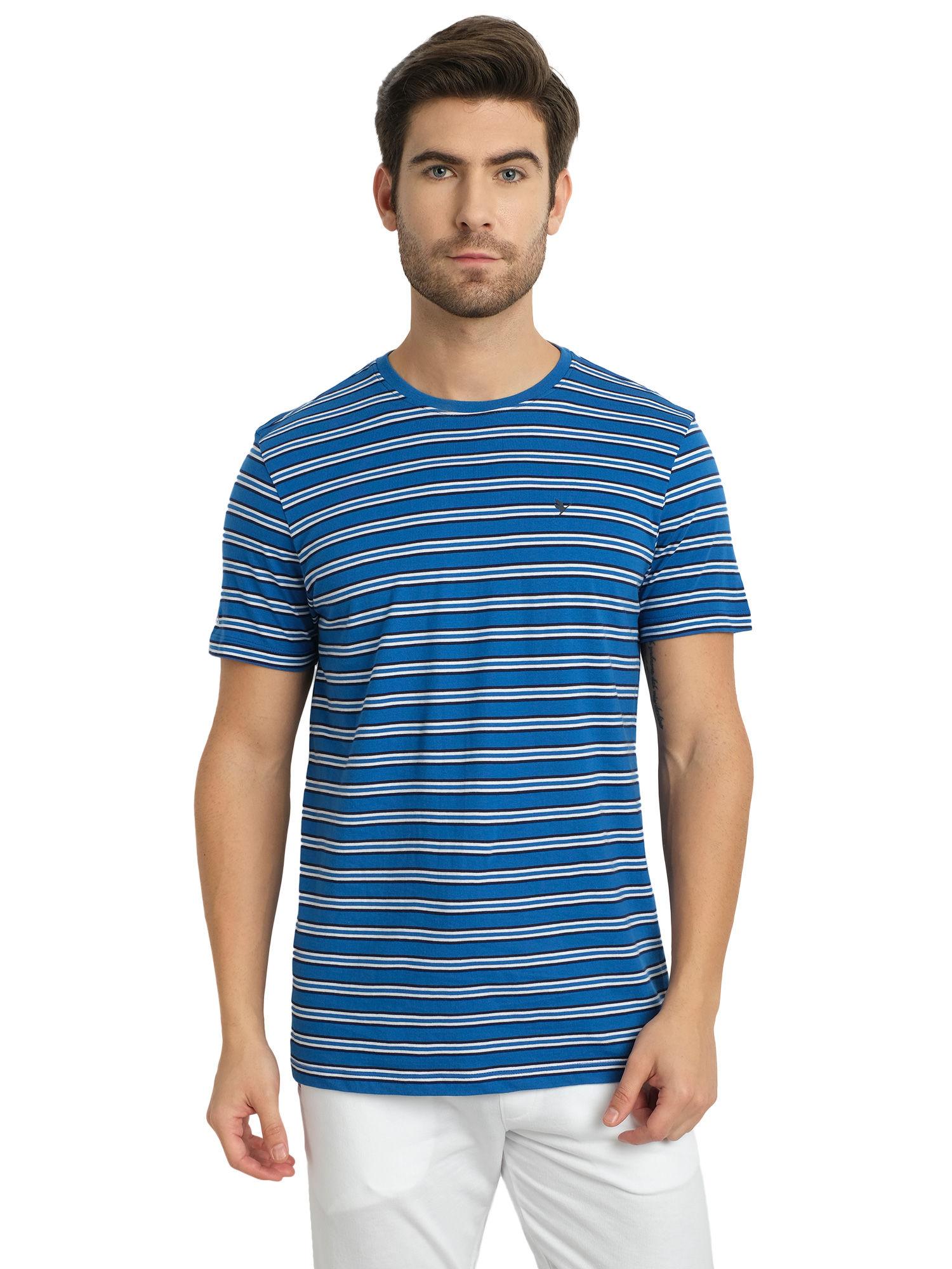 mens stripes blue t-shirt