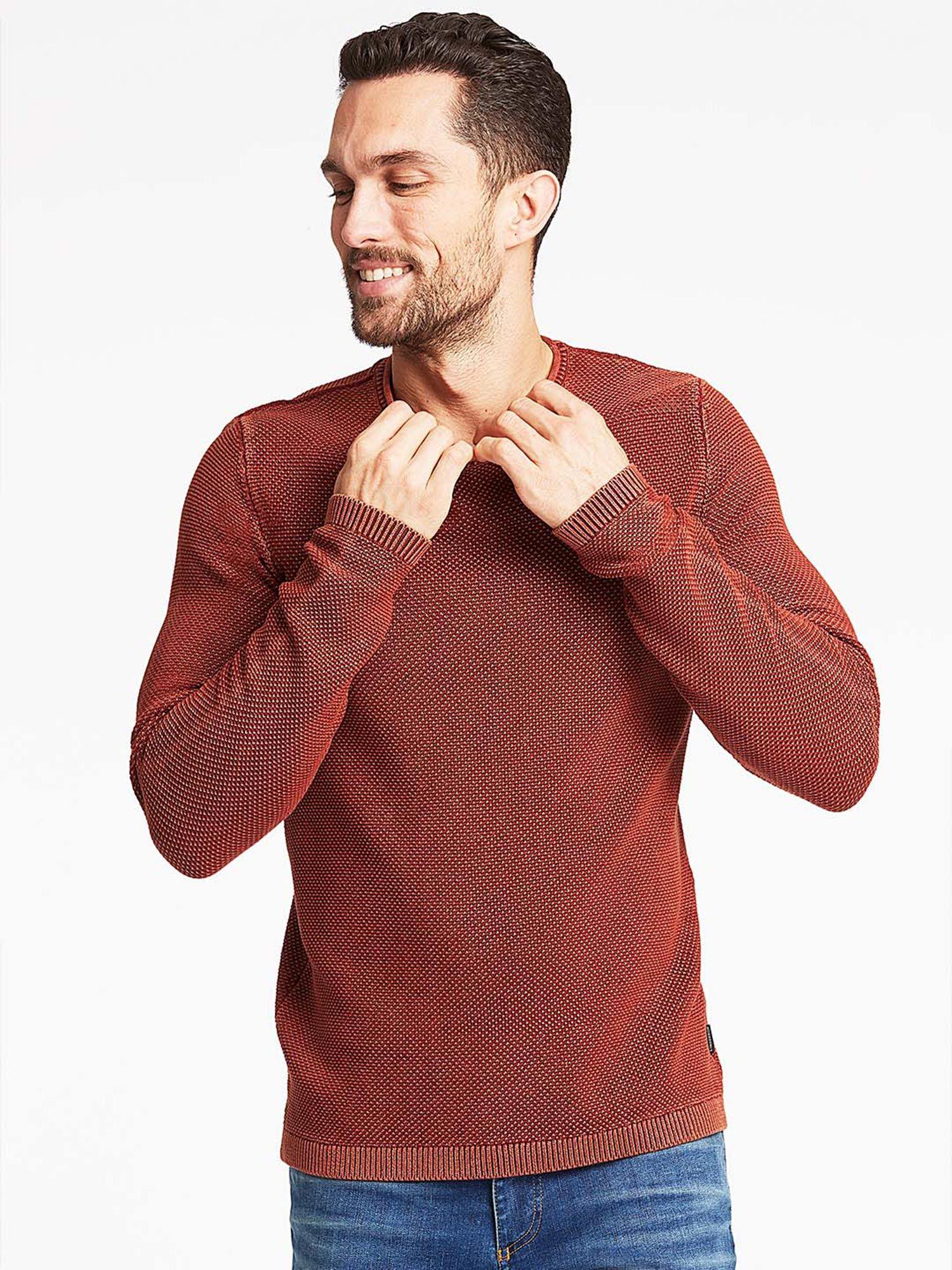 mens structured relaxed fit pull over