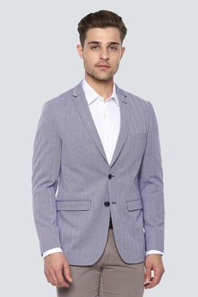 mens super slim fit textured blazer - mid blue