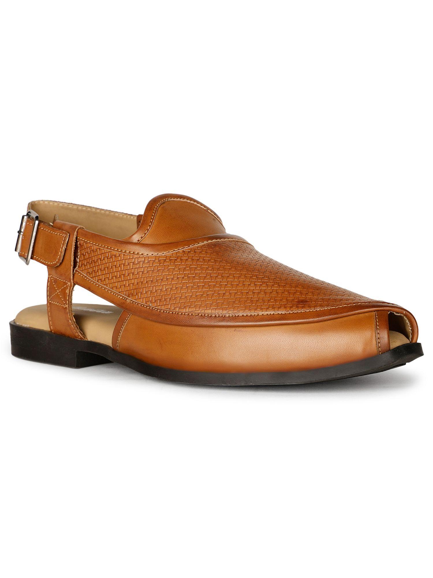 mens tan velcro casual sandals