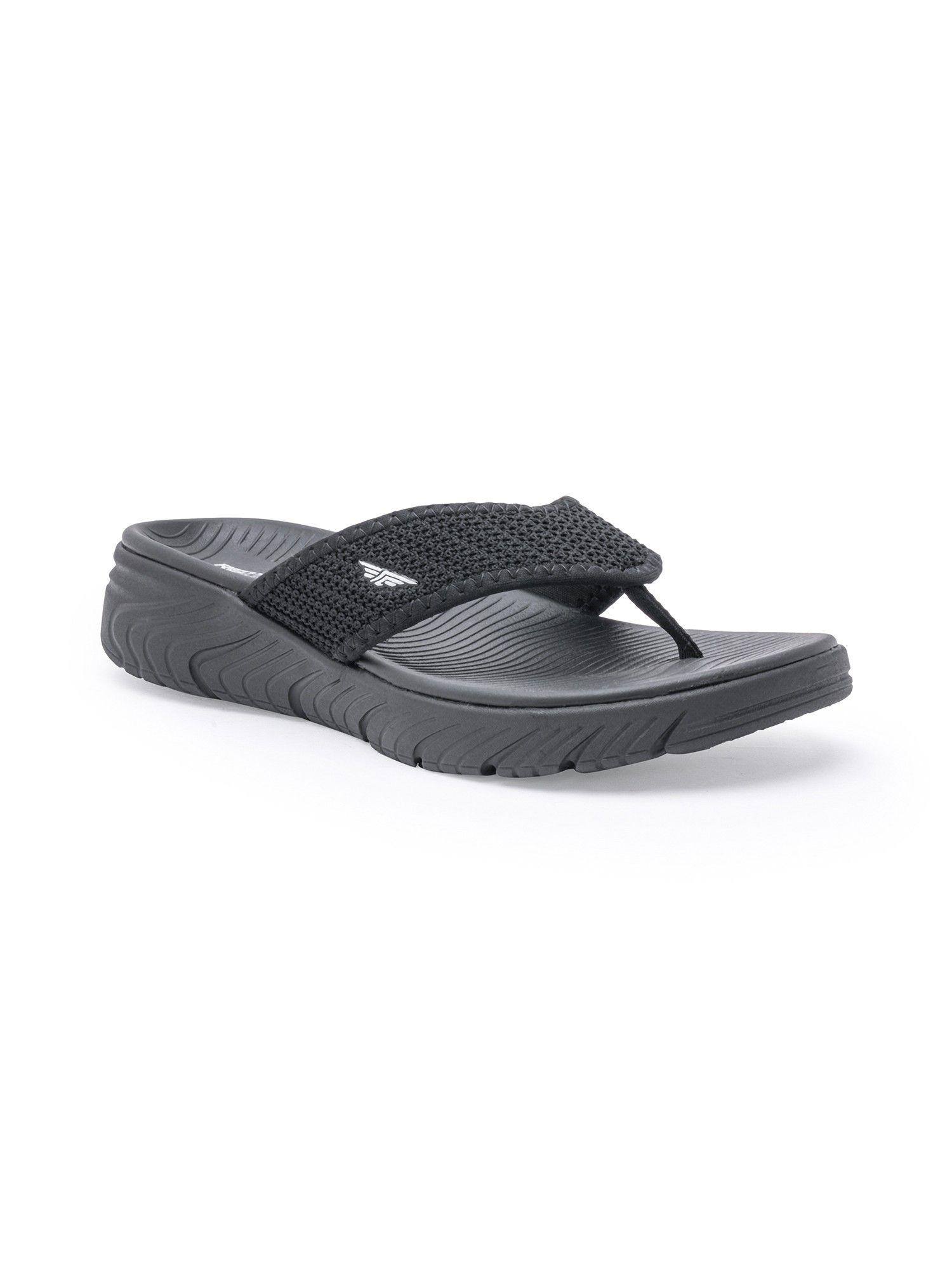 mens textured black sports sandals