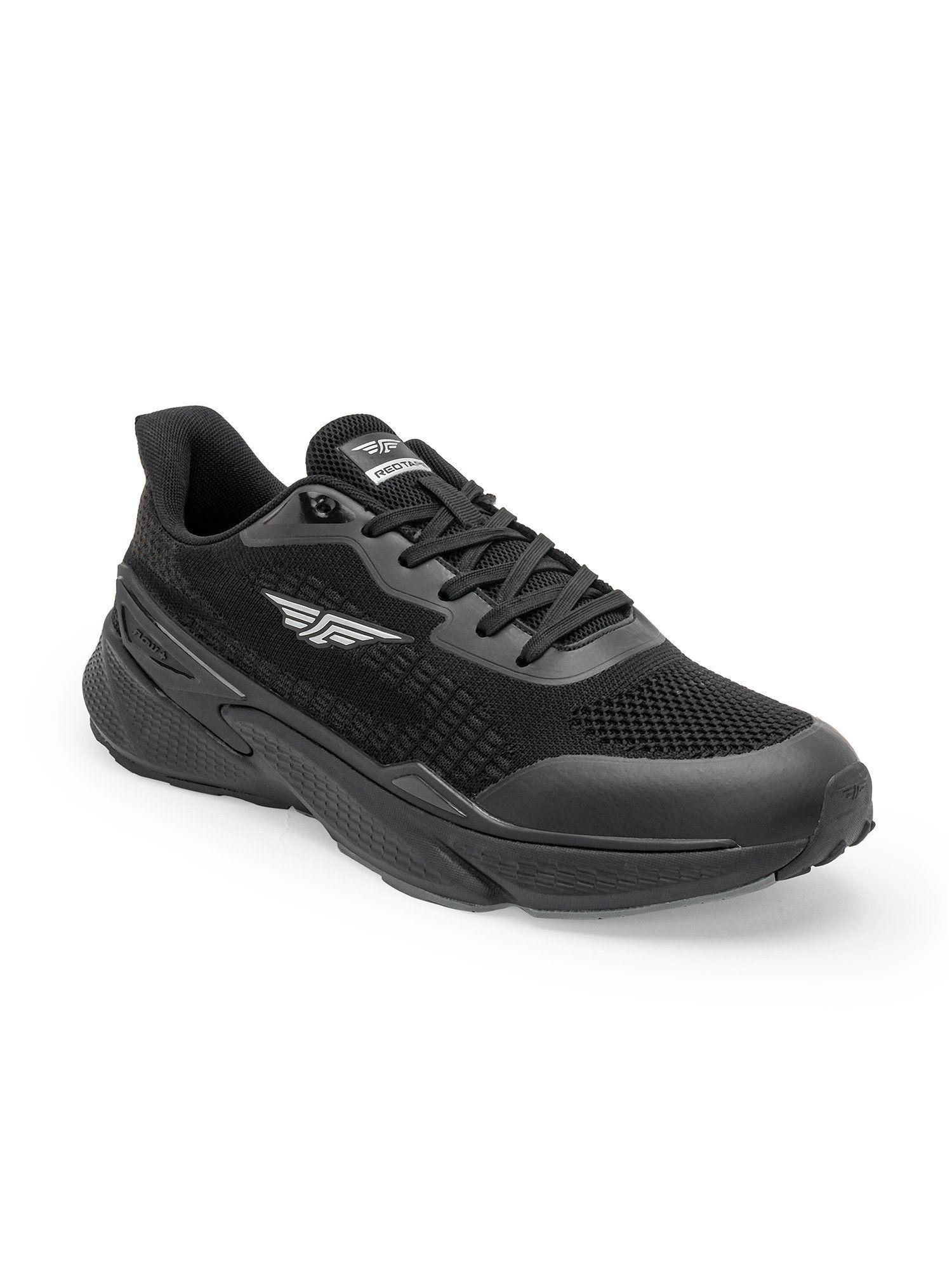 mens textured black walking shoes