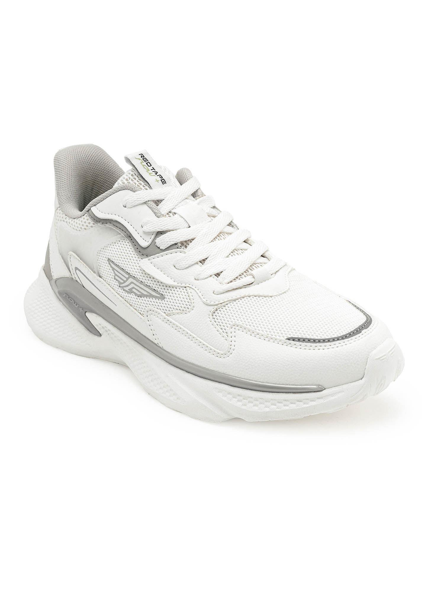 mens textured white-grey walking shoes