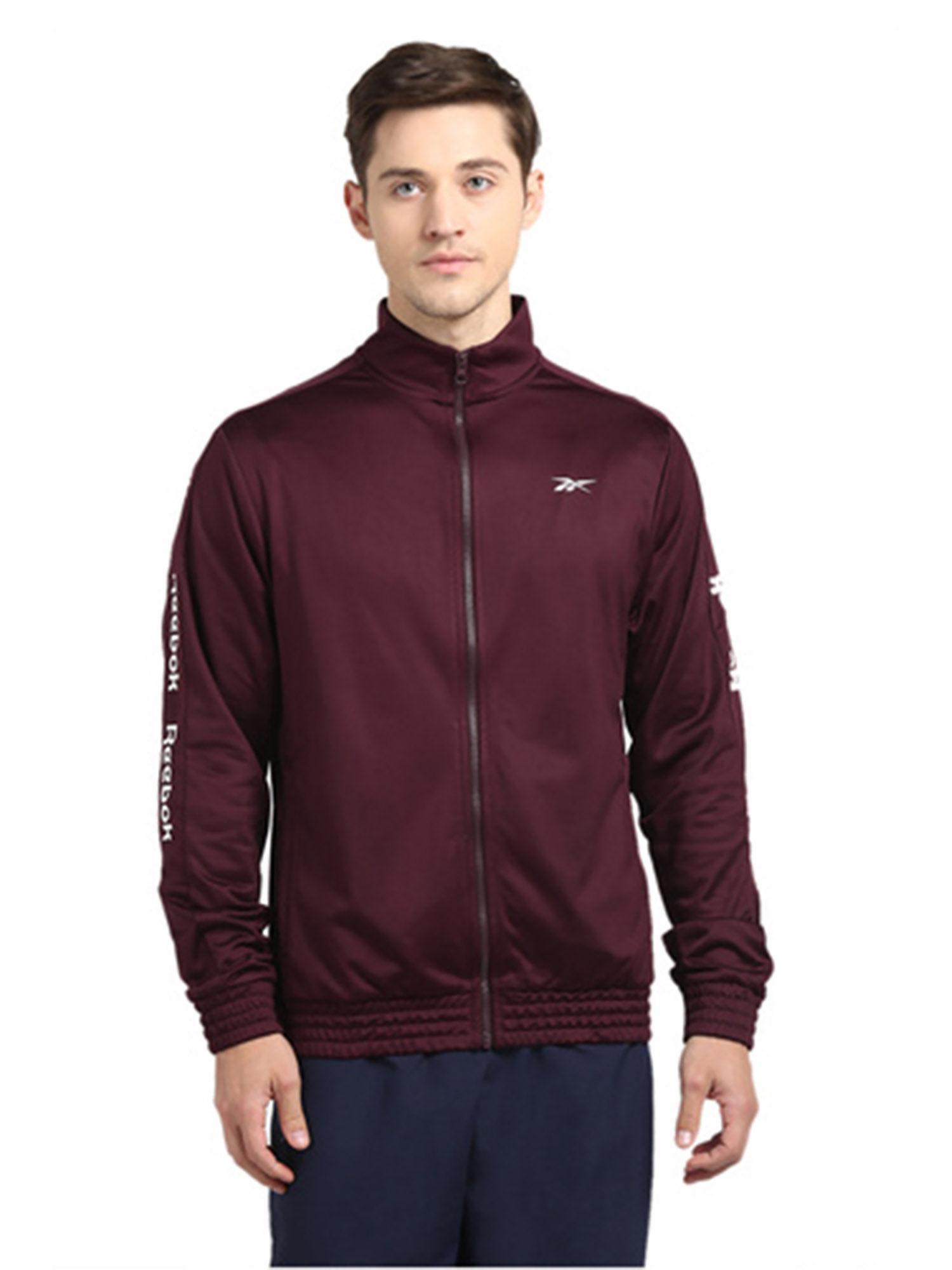 mens training essentials linear logo track jacket