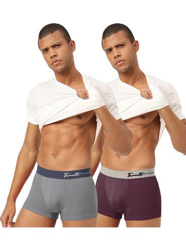 mens underwear anti chaffing sweat-proof micromodal trunks (pack of 2)