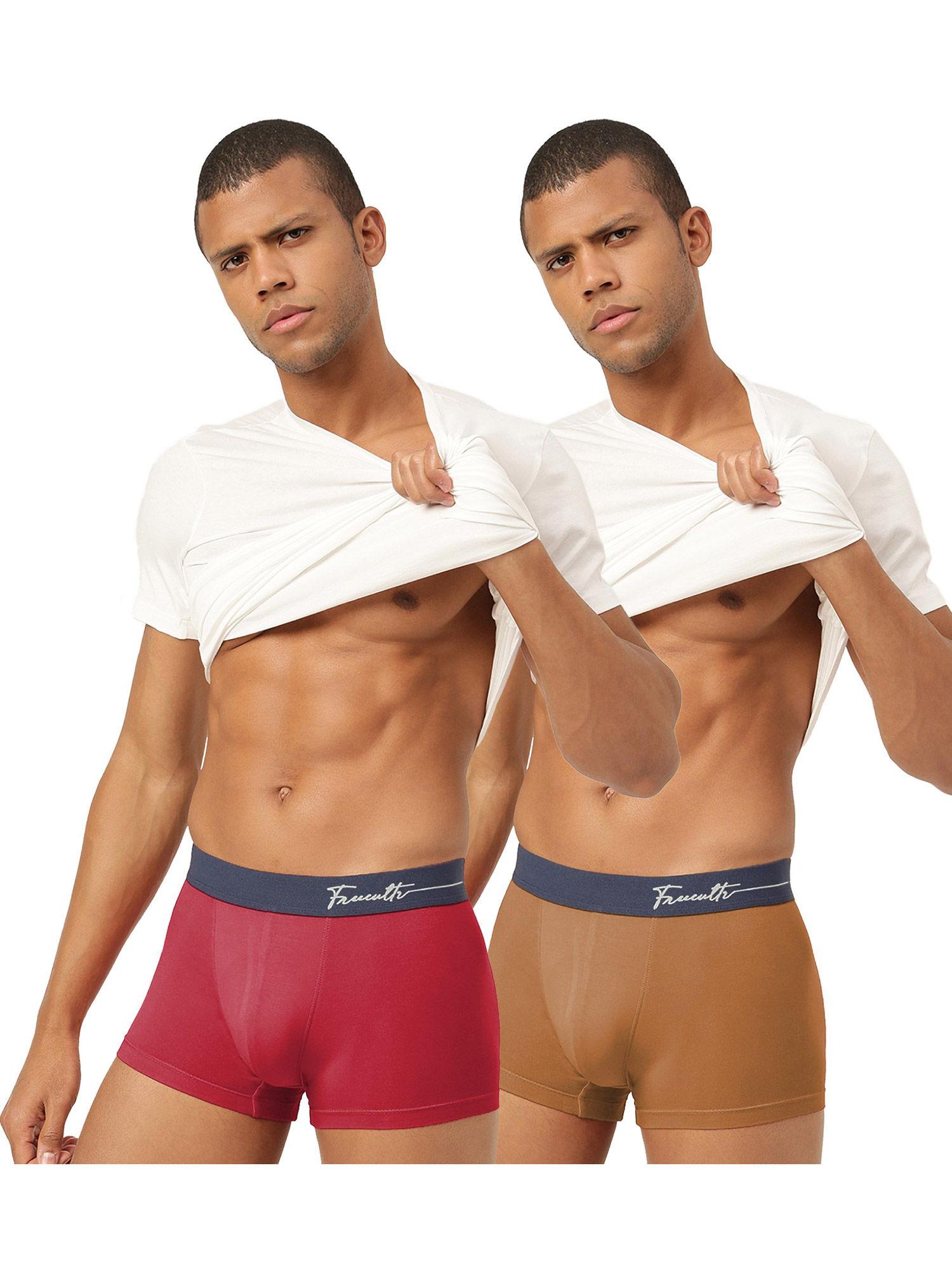 mens underwear anti chaffing sweat-proof micromodal trunks (pack of 2)