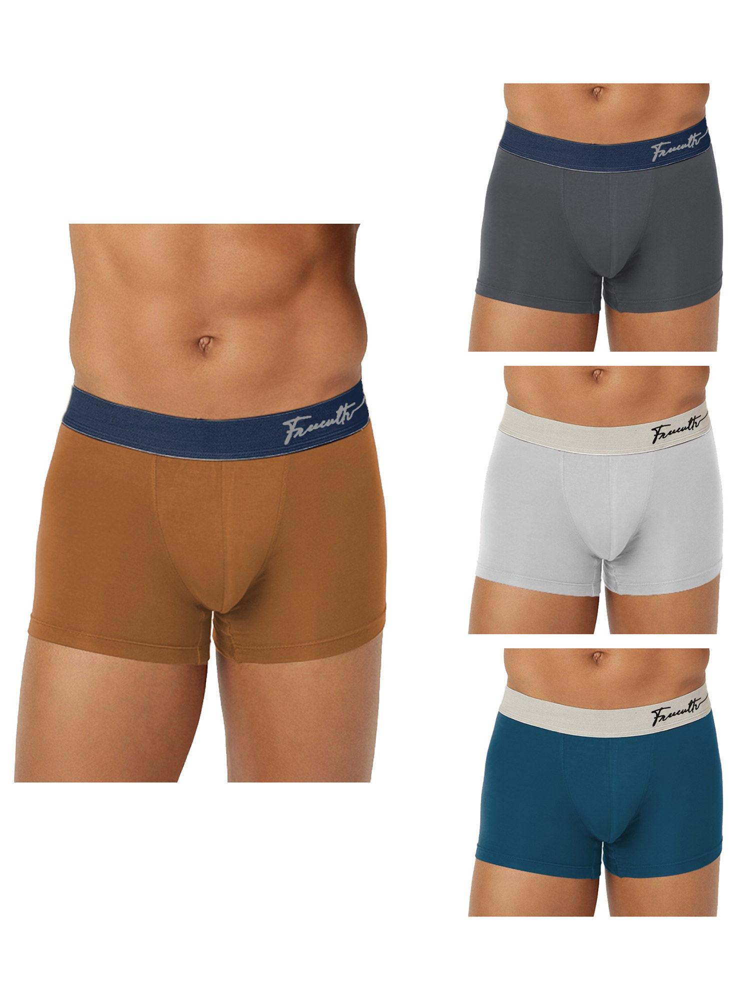 mens underwear anti chaffing sweat-proof micromodal trunks (pack of 4)