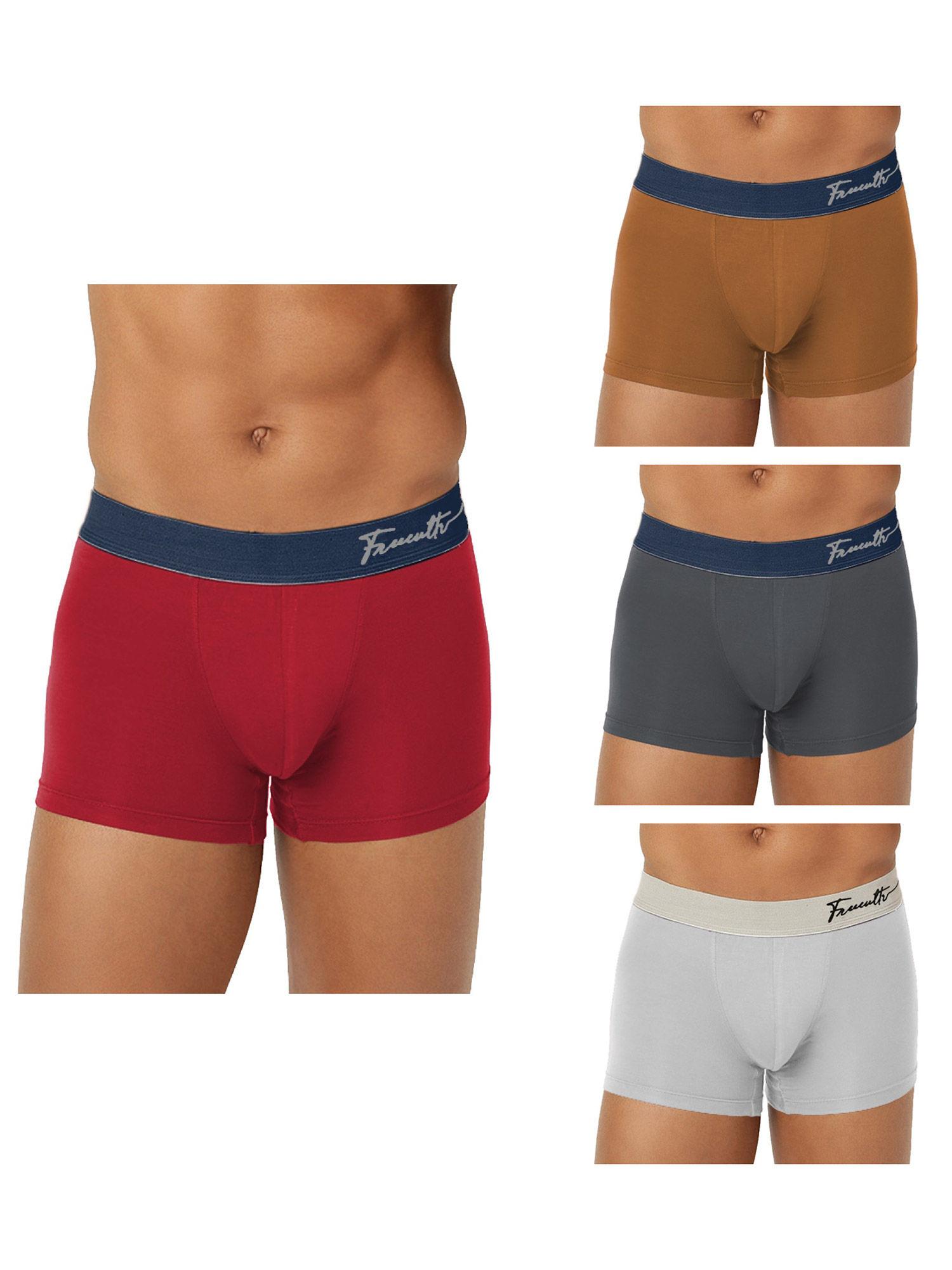 mens underwear anti chaffing sweat-proof micromodal trunks (pack of 4)