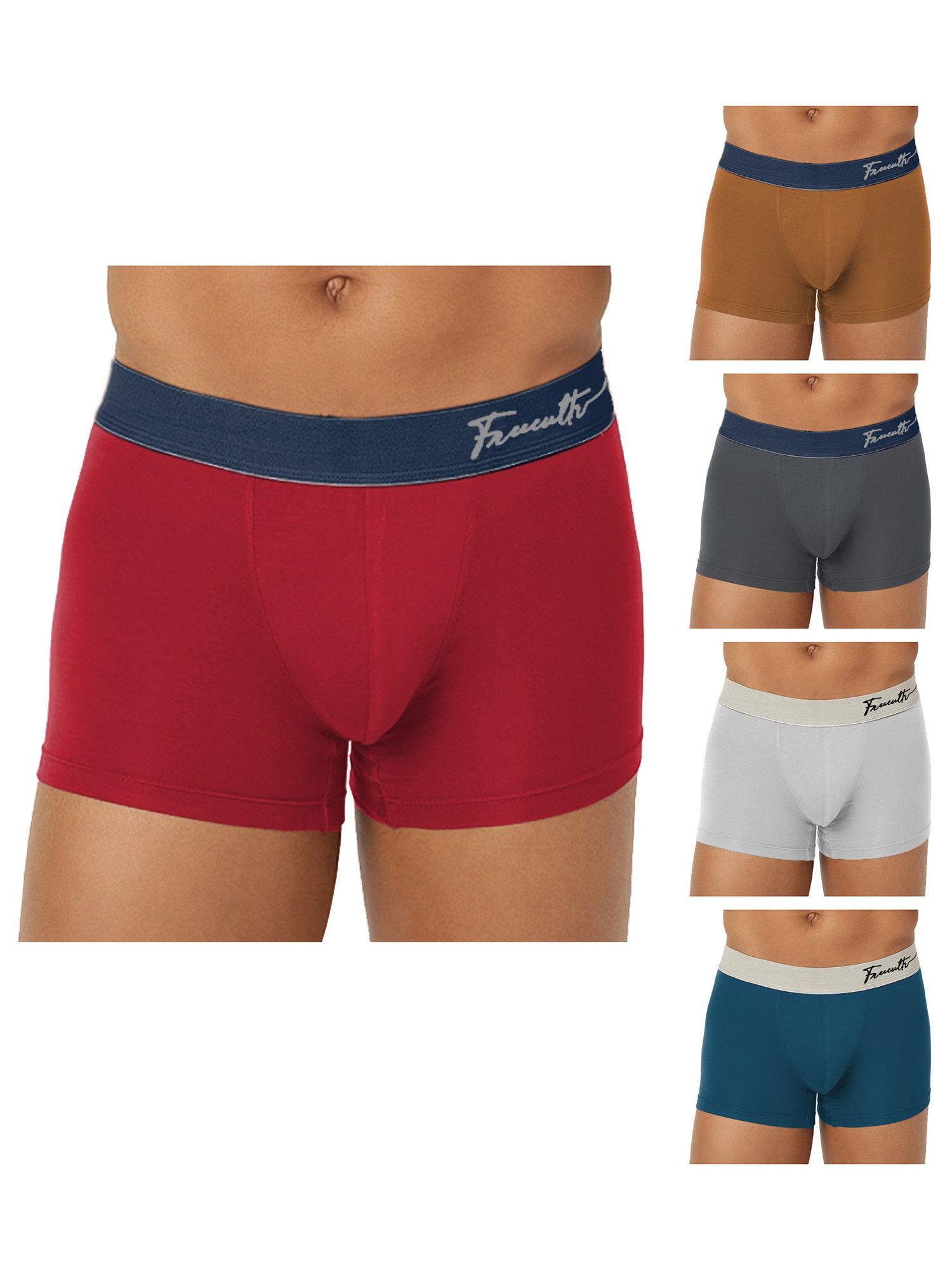 mens underwear anti chaffing sweat-proof micromodal trunks (pack of 5)