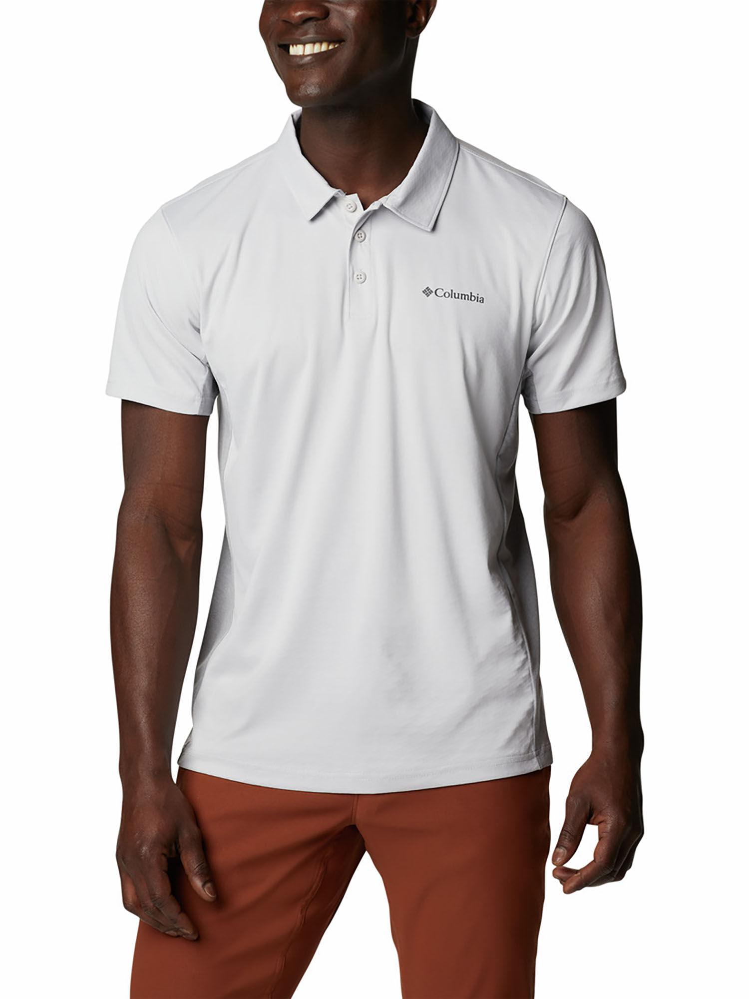 mens white polyester short sleeve zero ice cirro cool polo t-shirt