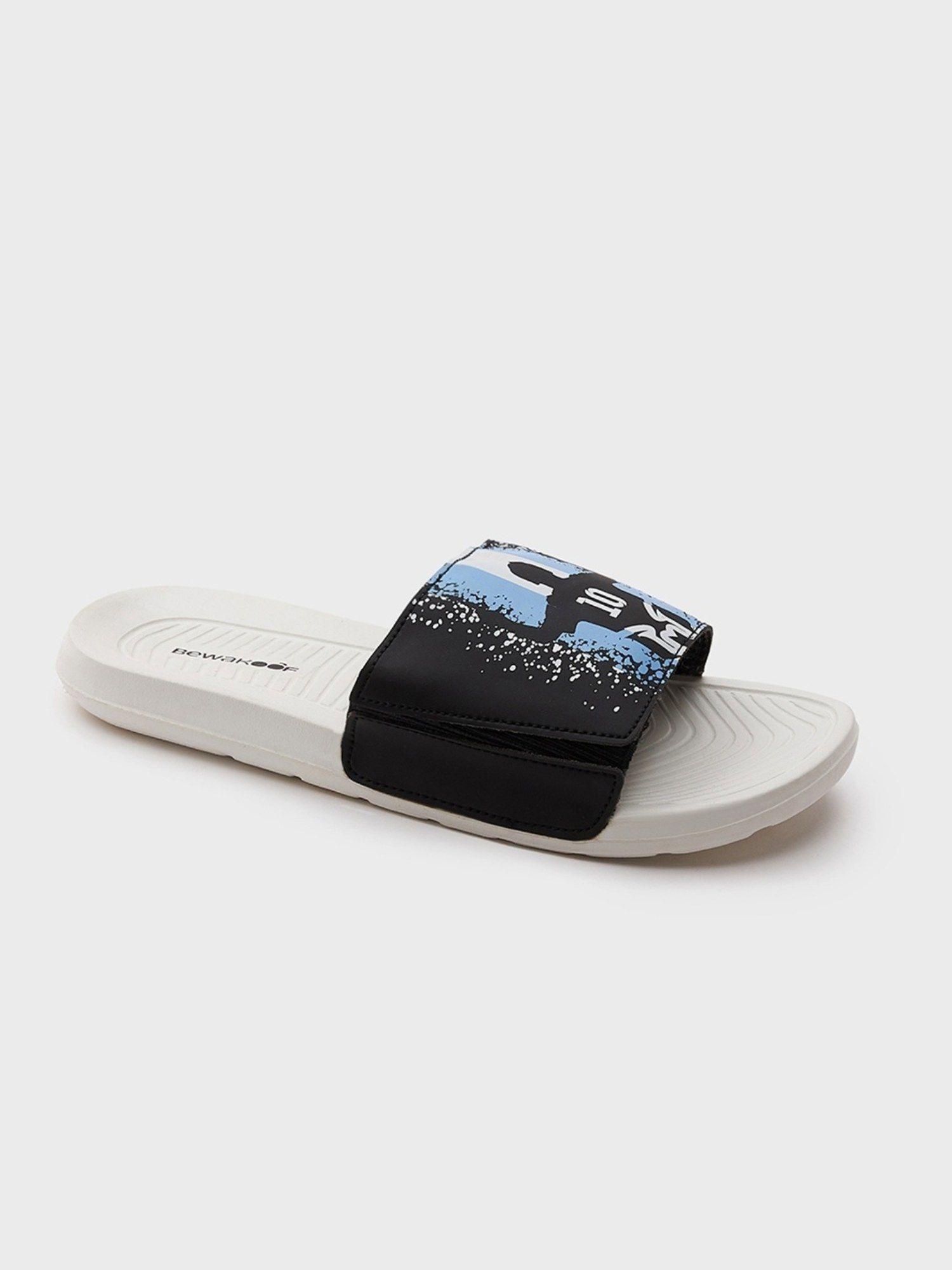 mens white real goat comfysole sliders