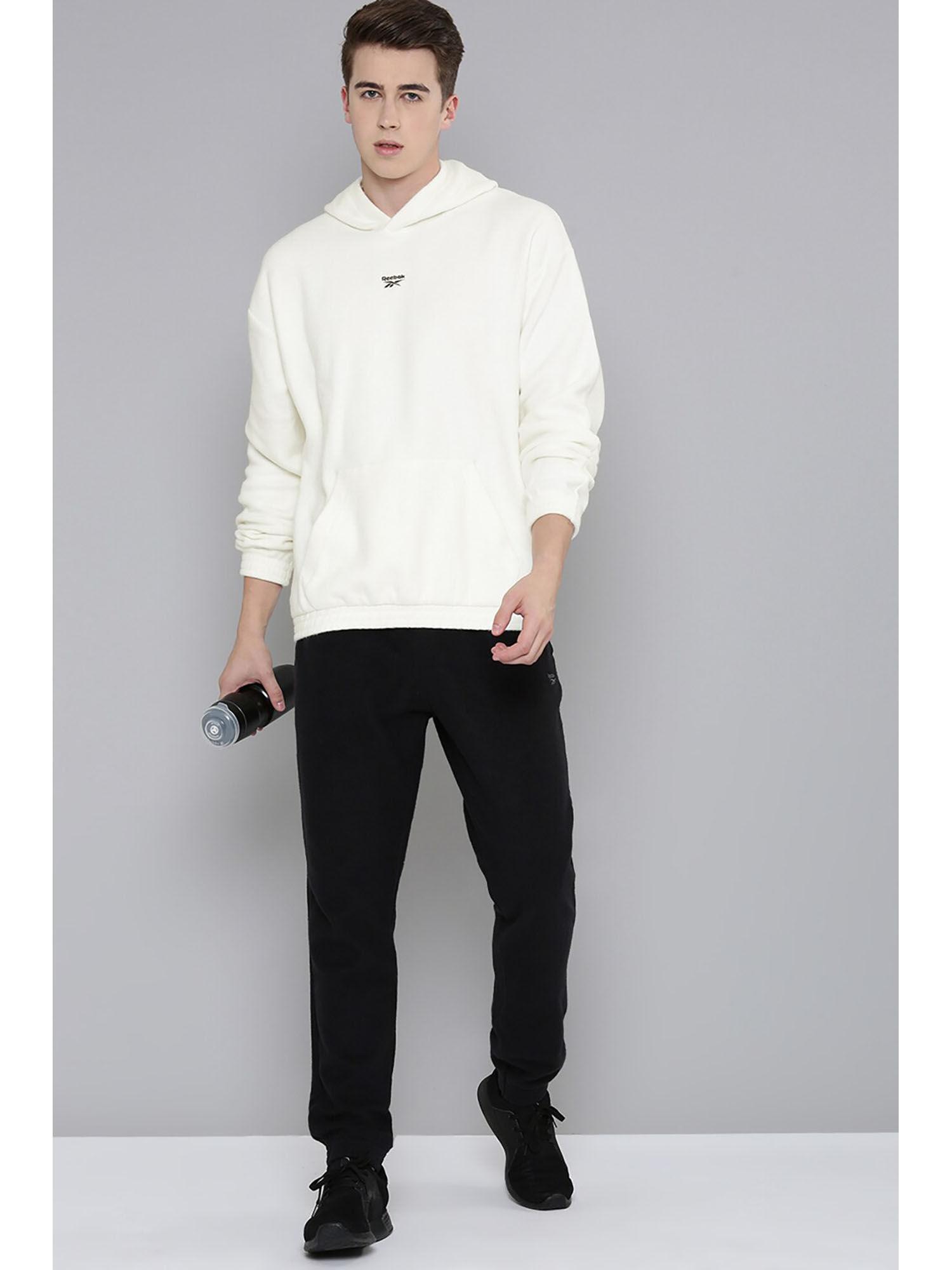 mens white solid sweatshirt