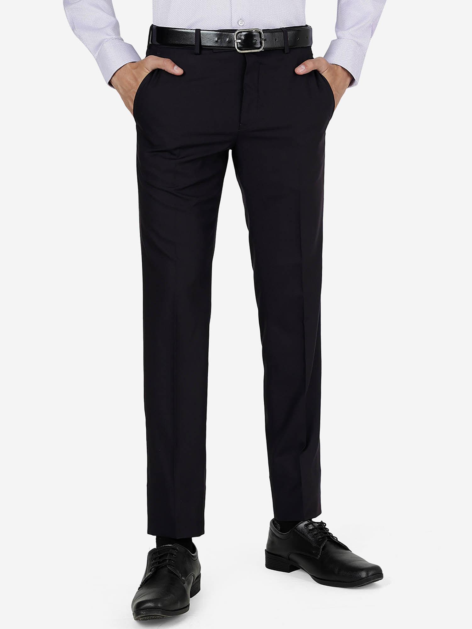 mens wine terry rayon slim fit solid formal trouser