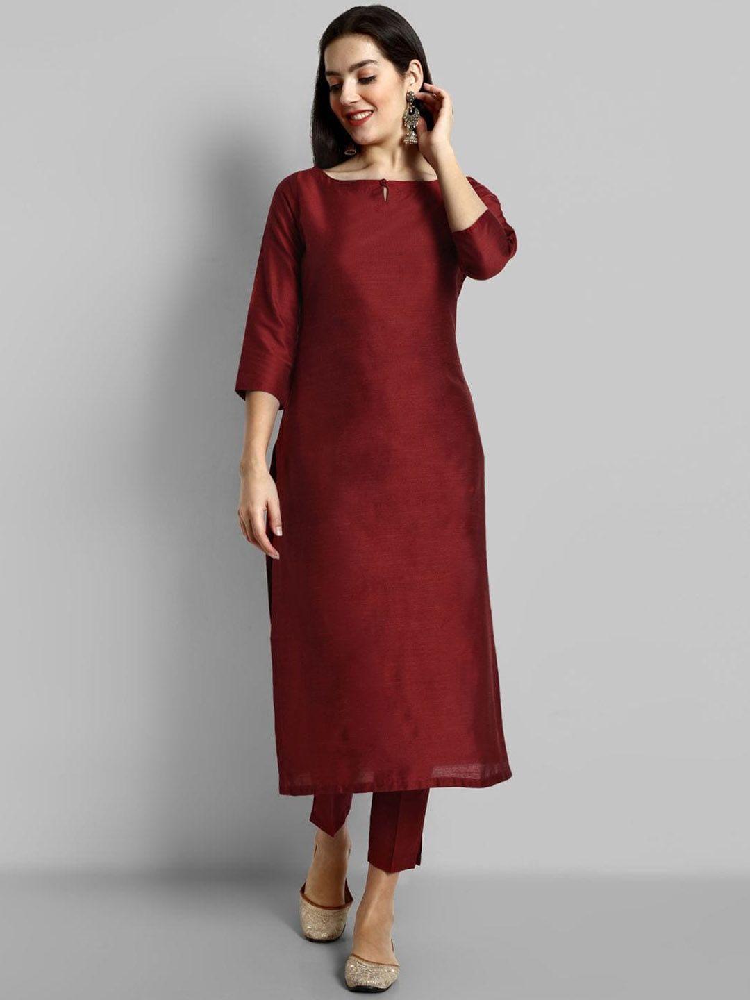 mera rang women burgundy kurta