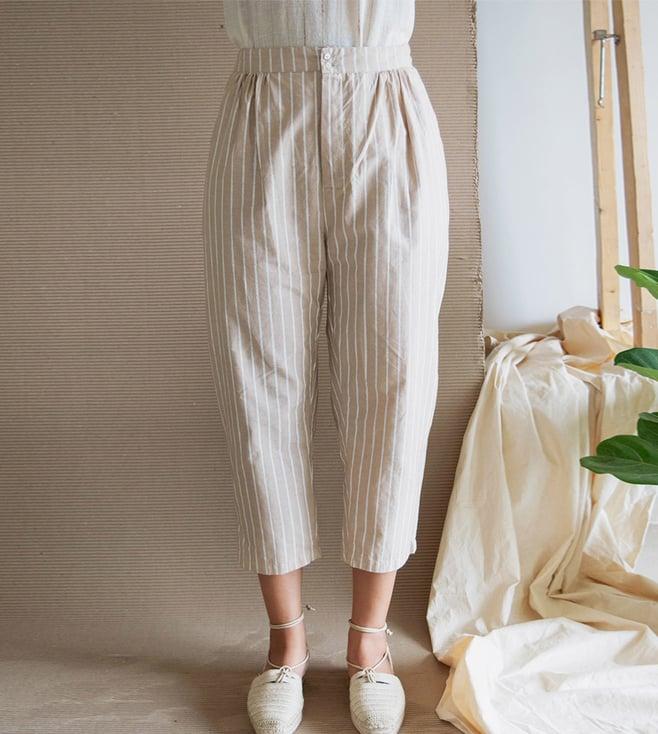 merakus beige pegged pants