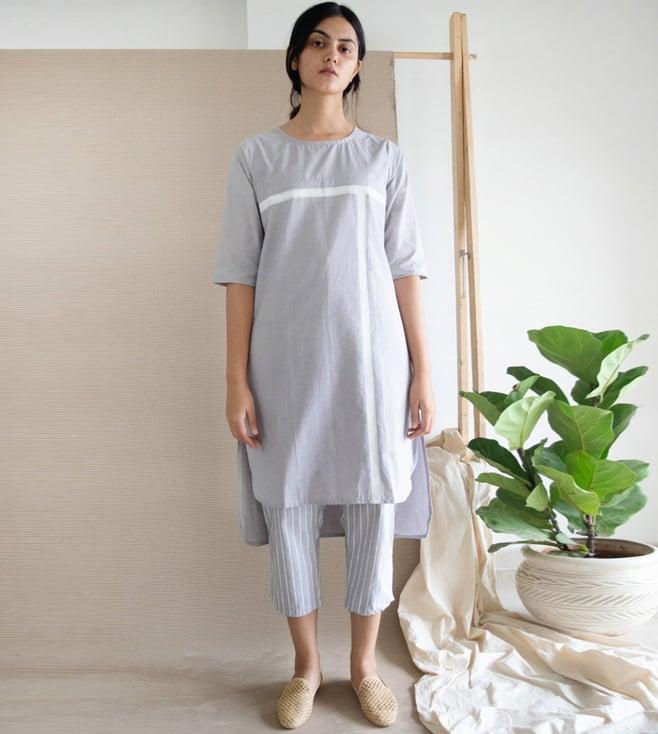 merakus grey high low tunic